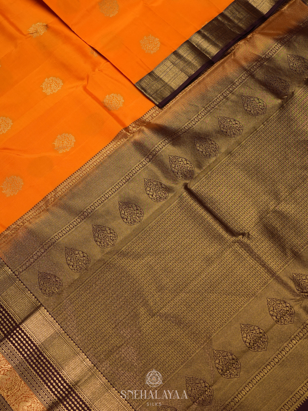 Mango Yellow Kanjivaram Silk Saree