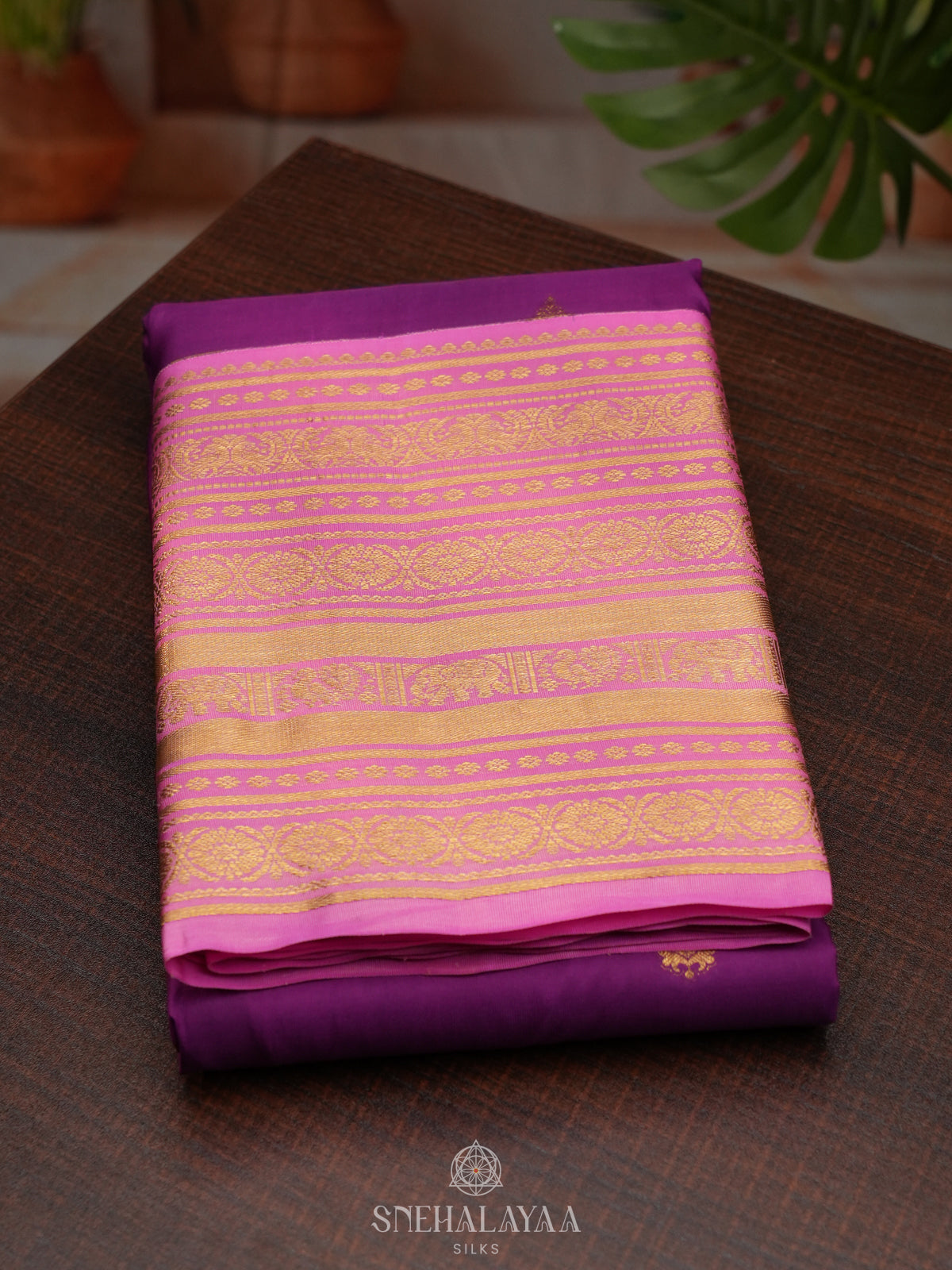 Magenta Kanjivaram Silk Saree