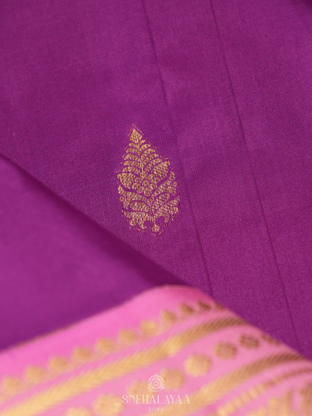 Magenta Kanjivaram Silk Saree
