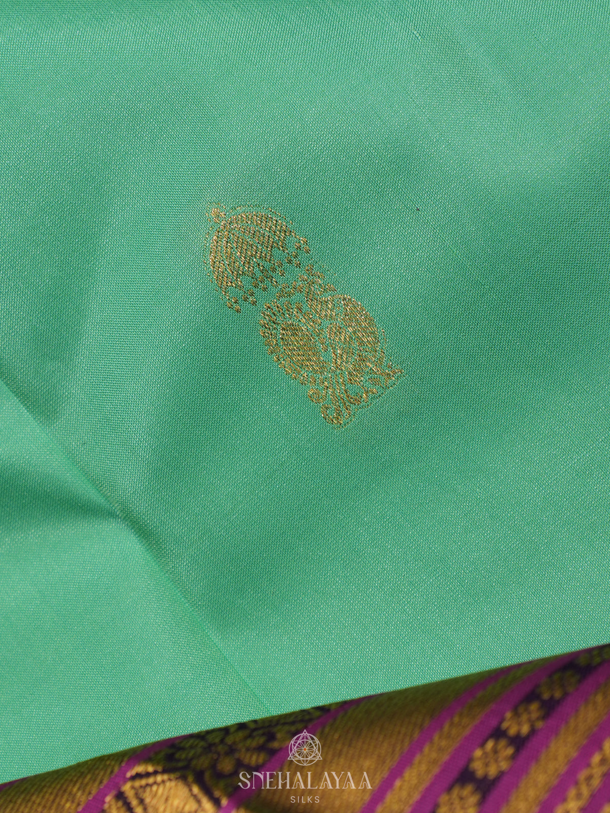 Teal Green Kanjivaram Silk Saree
