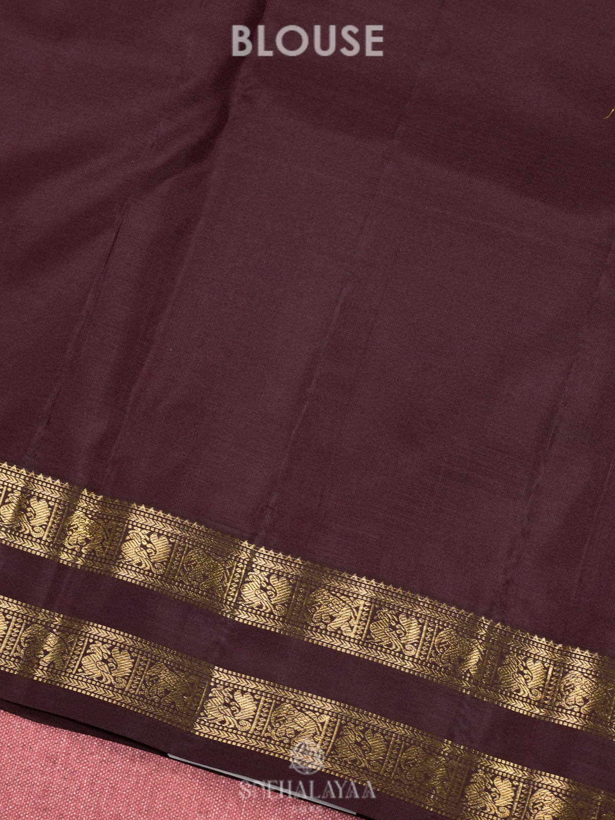 Burnt Orange Kanjivaram Silk Saree