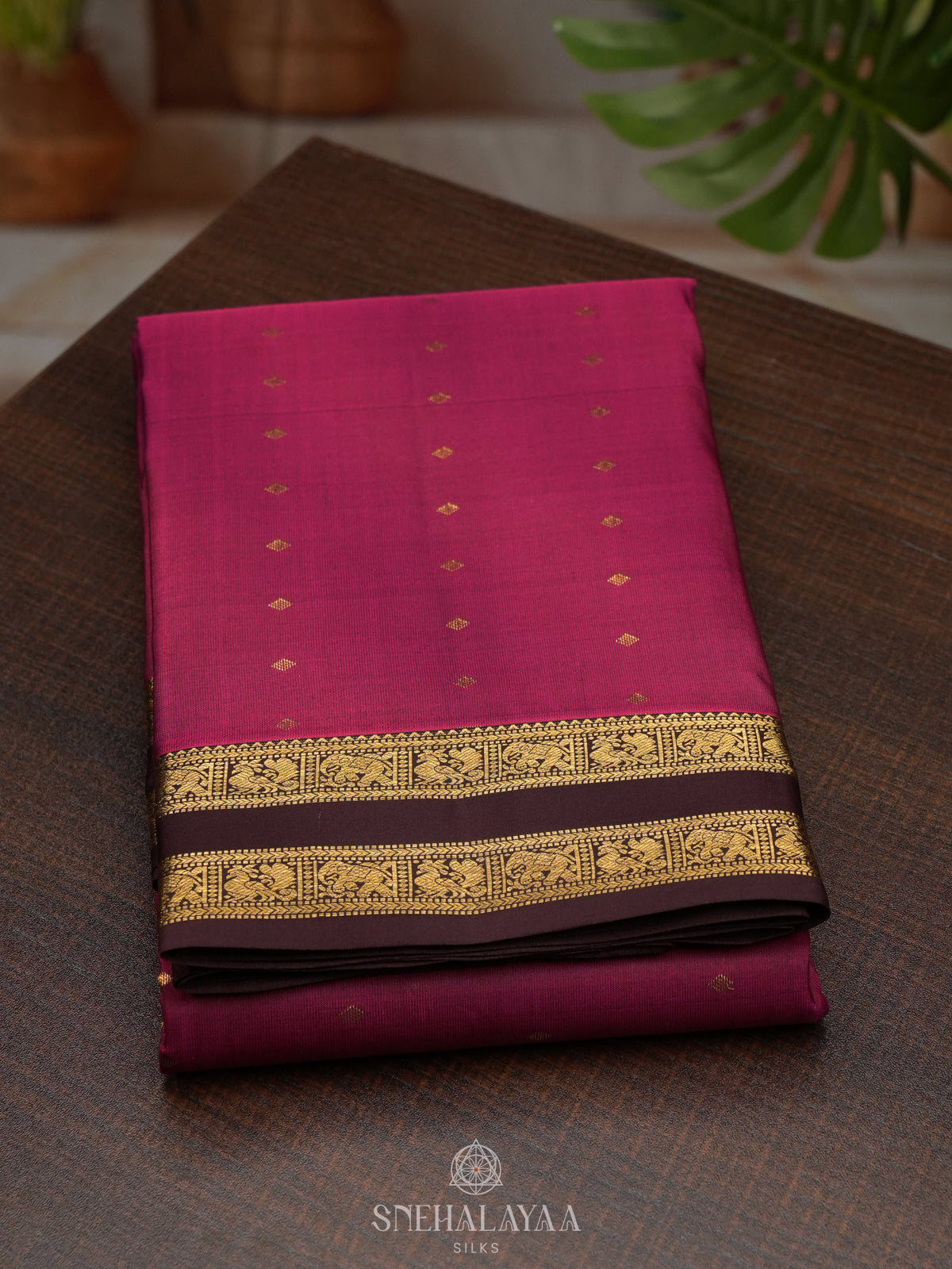Magenta Kanjivaram Silk Saree