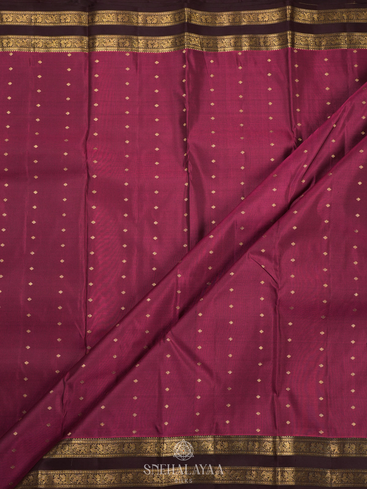 Magenta Kanjivaram Silk Saree