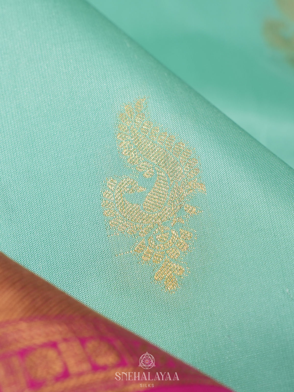 Mint Green Kanjivaram Silk Saree