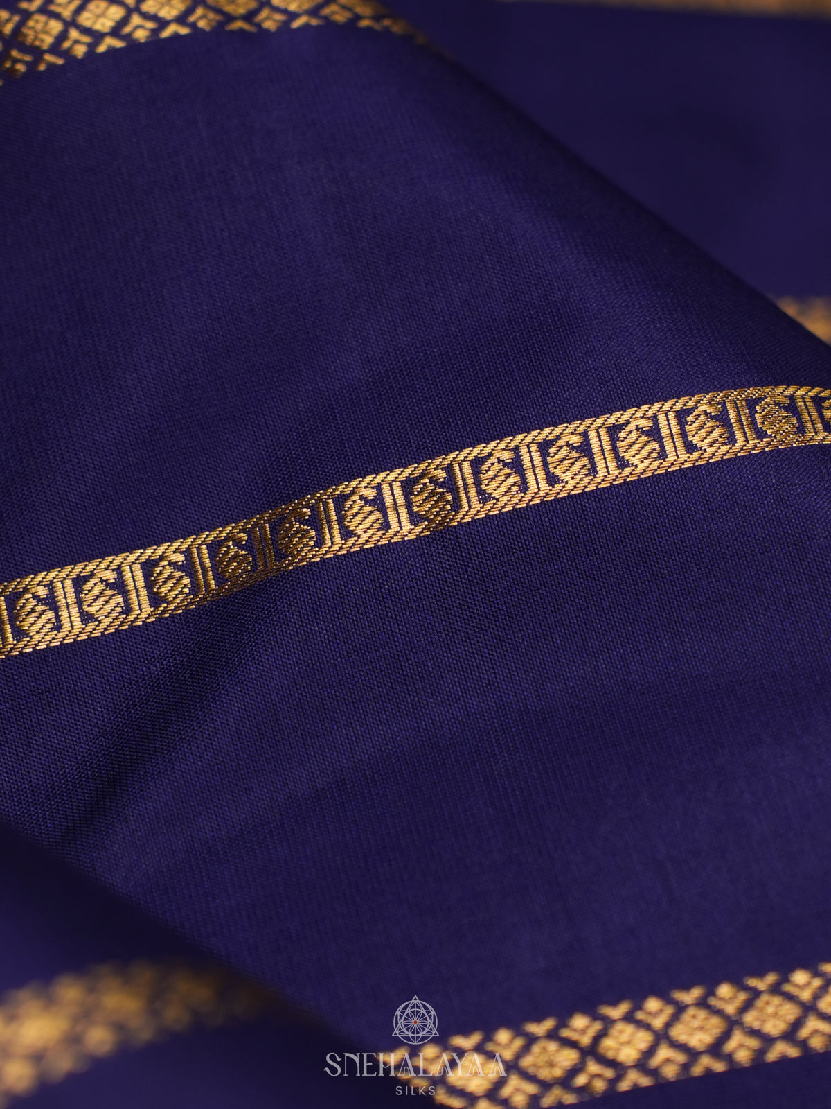 Navy Blue Kanjivaram Silk Saree