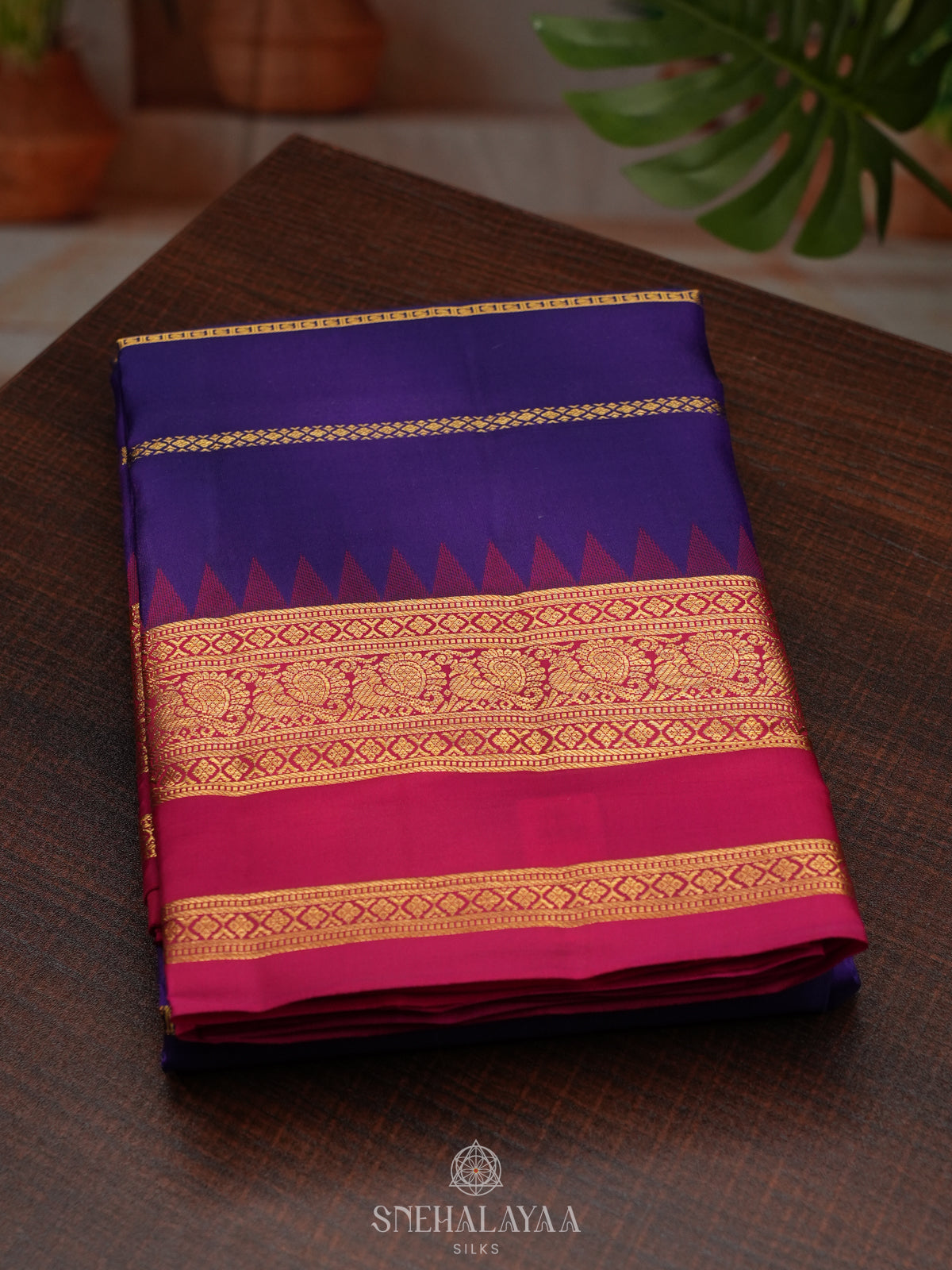 Purple Kanjivaram Silk Saree