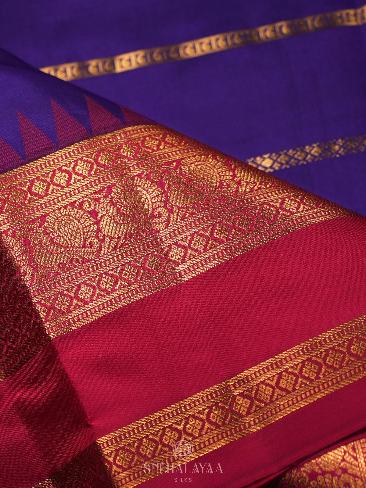 Purple Kanjivaram Silk Saree