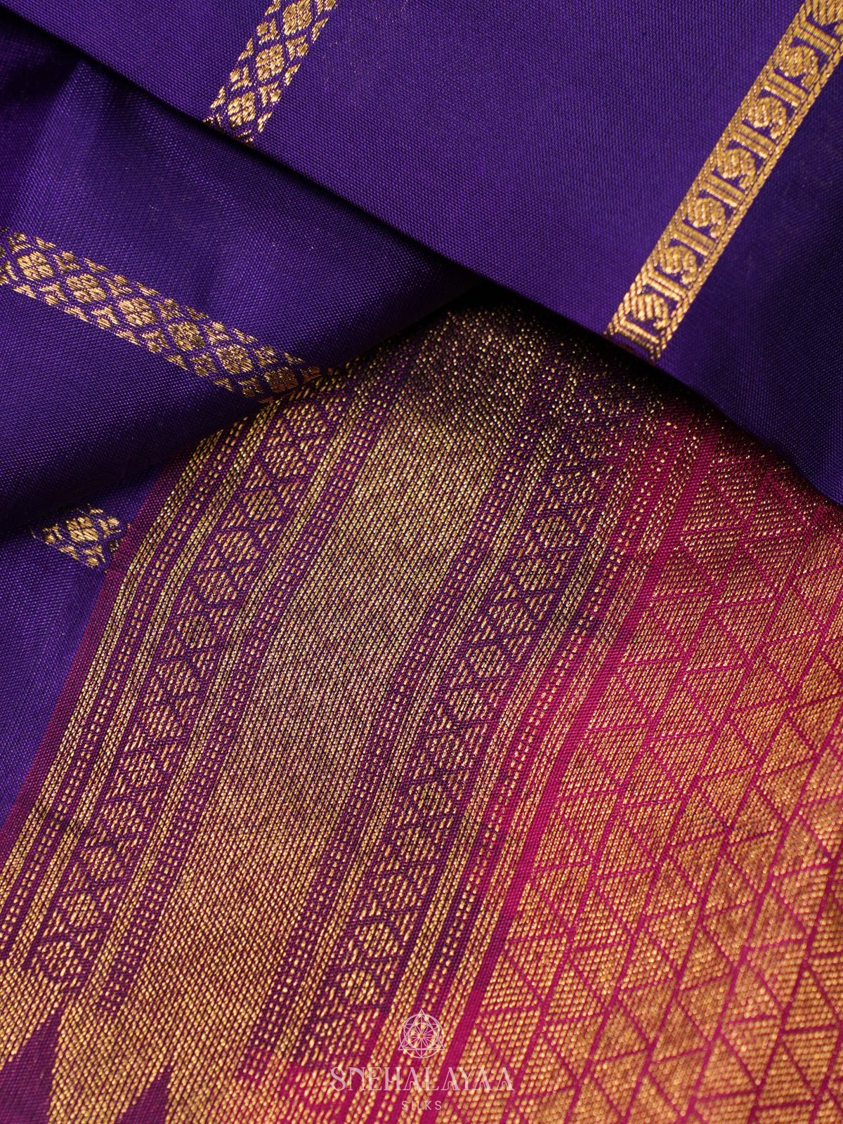 Purple Kanjivaram Silk Saree