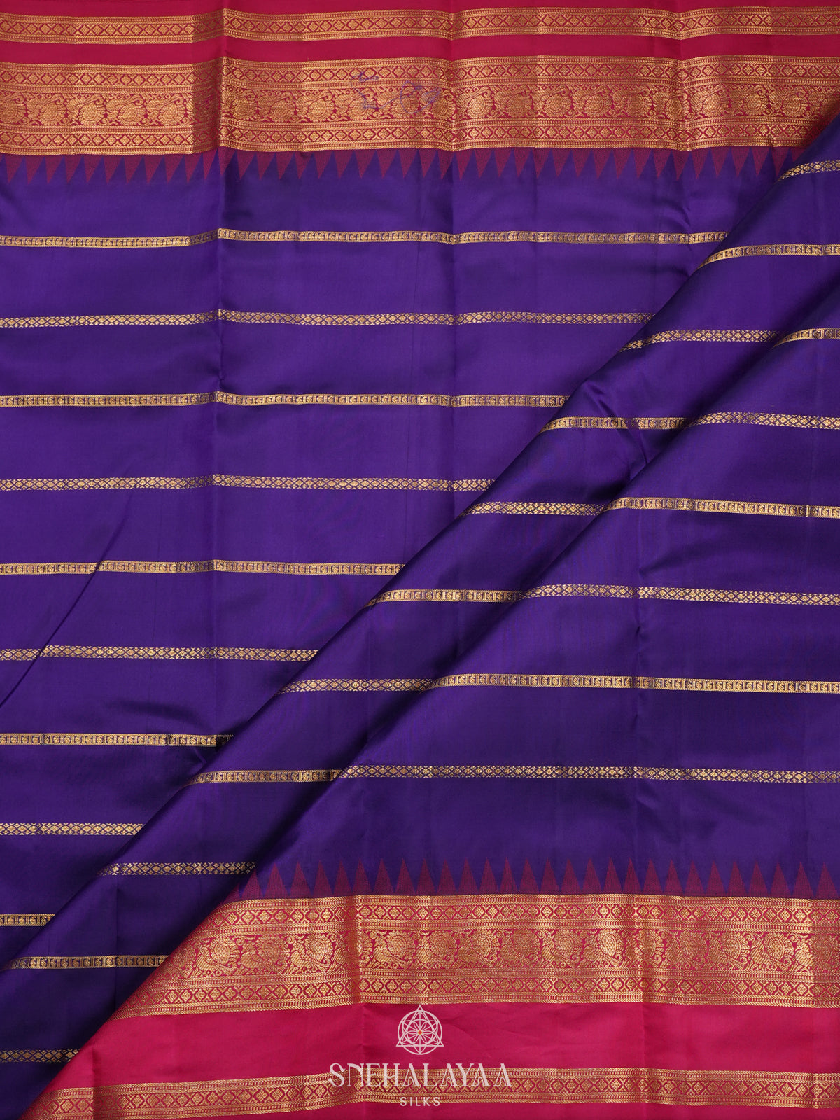Purple Kanjivaram Silk Saree