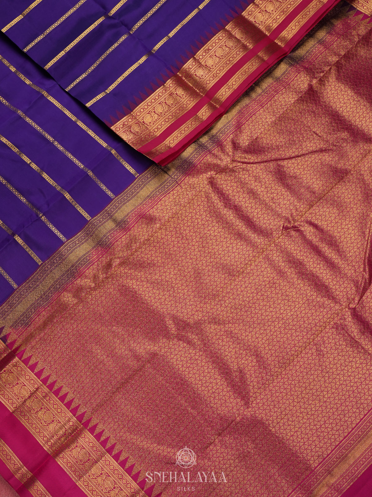 Purple Kanjivaram Silk Saree
