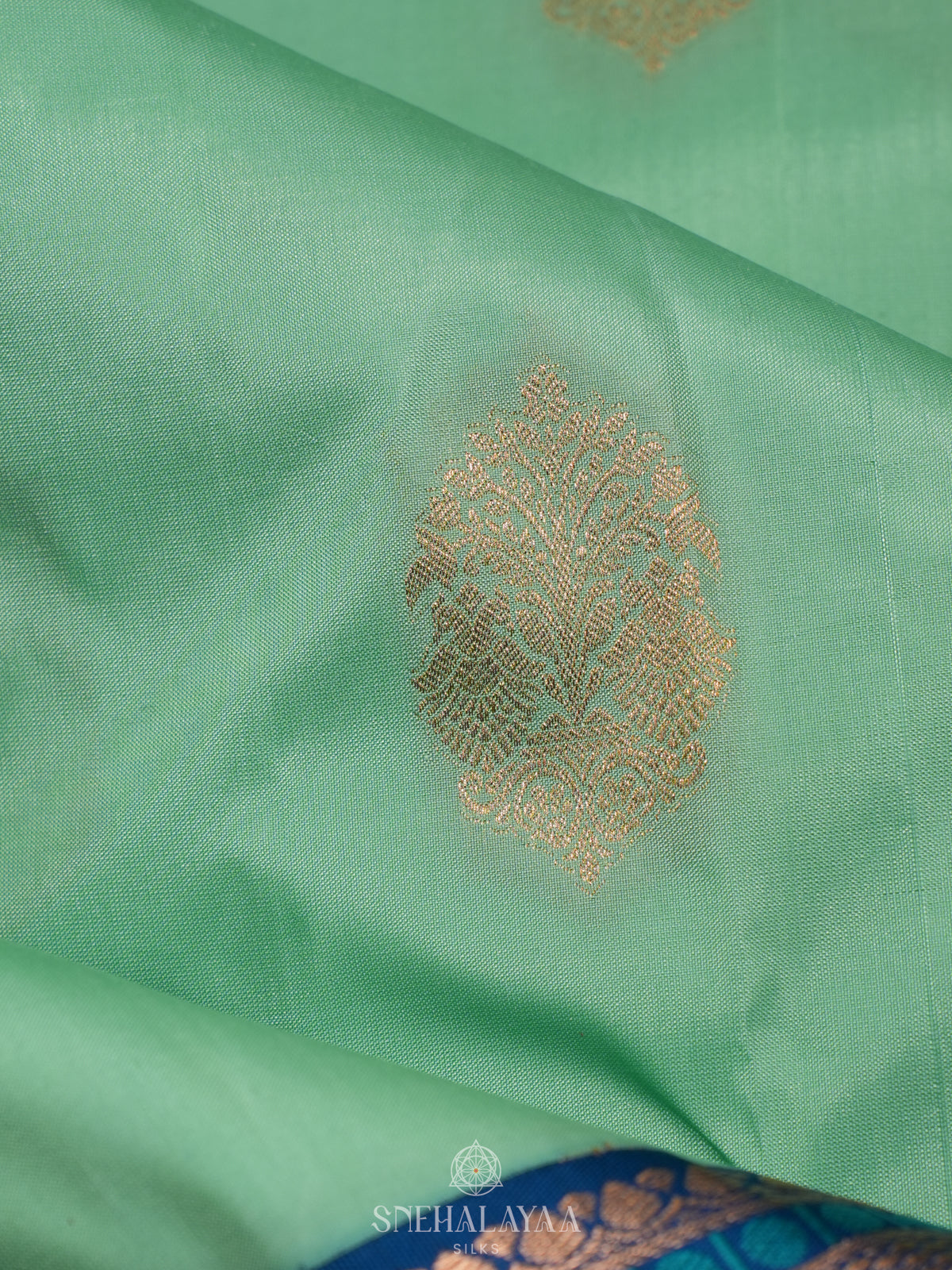 Mint Green Kanjivaram Silk Saree