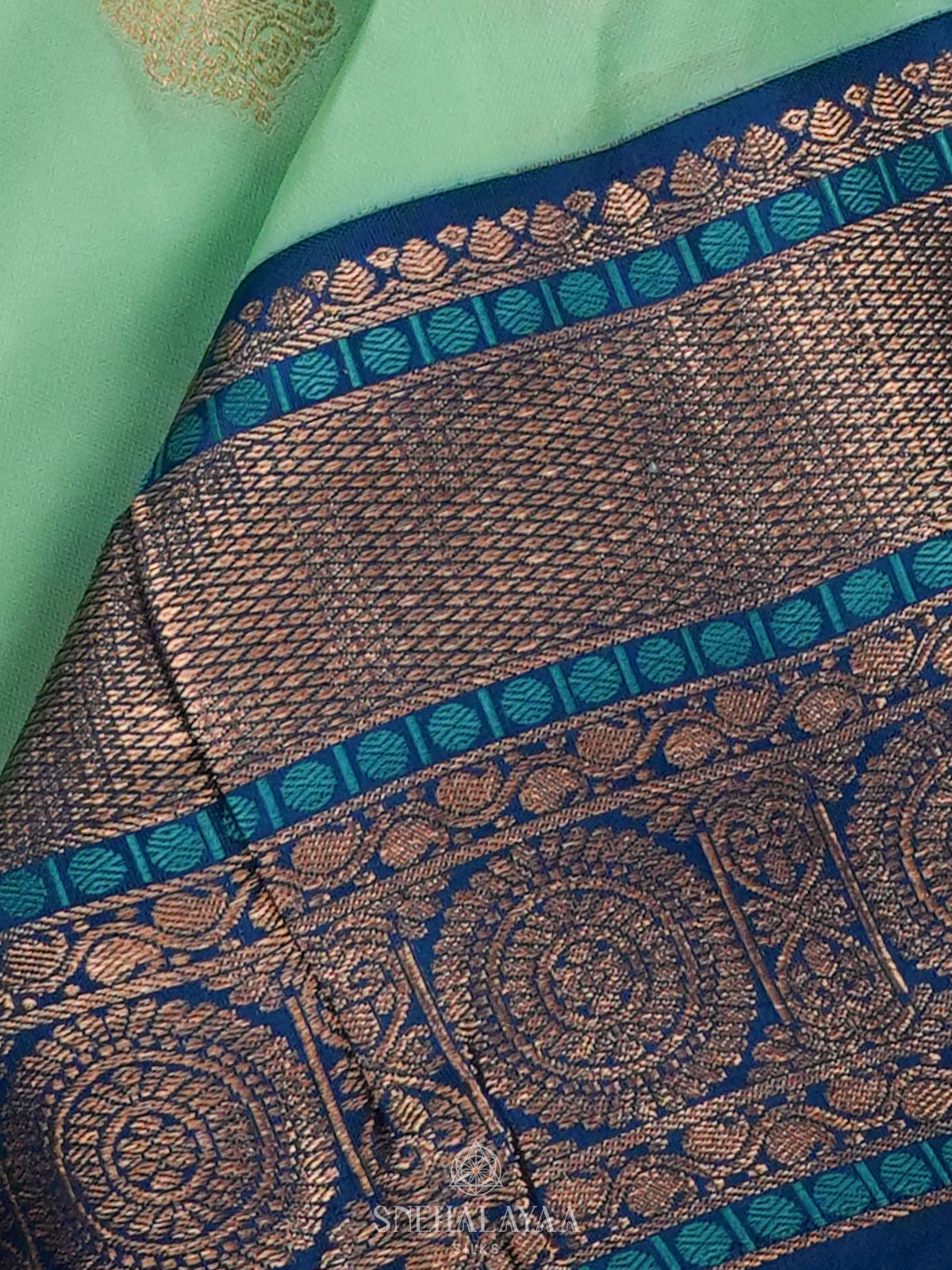 Mint Green Kanjivaram Silk Saree