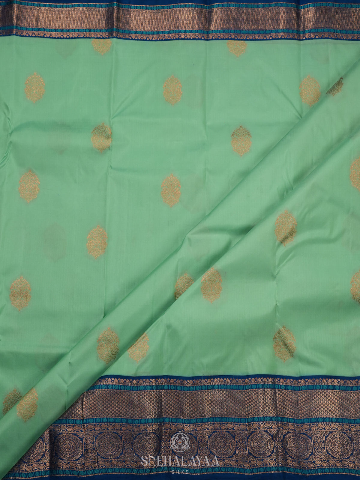 Mint Green Kanjivaram Silk Saree