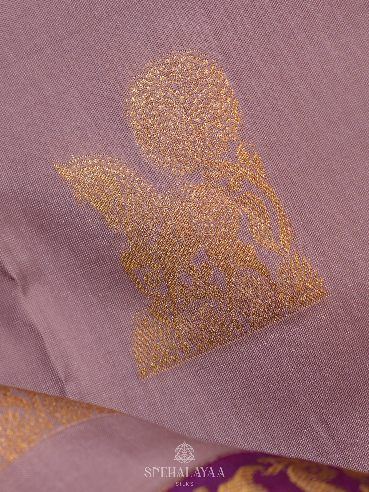 Lavender Kanjivaram Silk Saree
