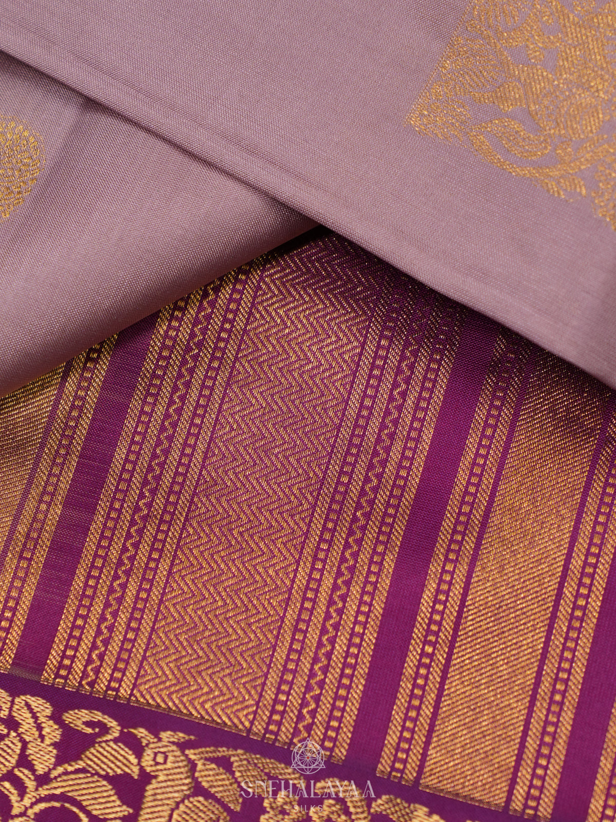 Lavender Kanjivaram Silk Saree