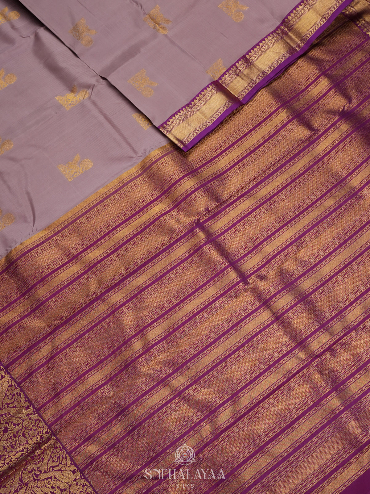Lavender Kanjivaram Silk Saree