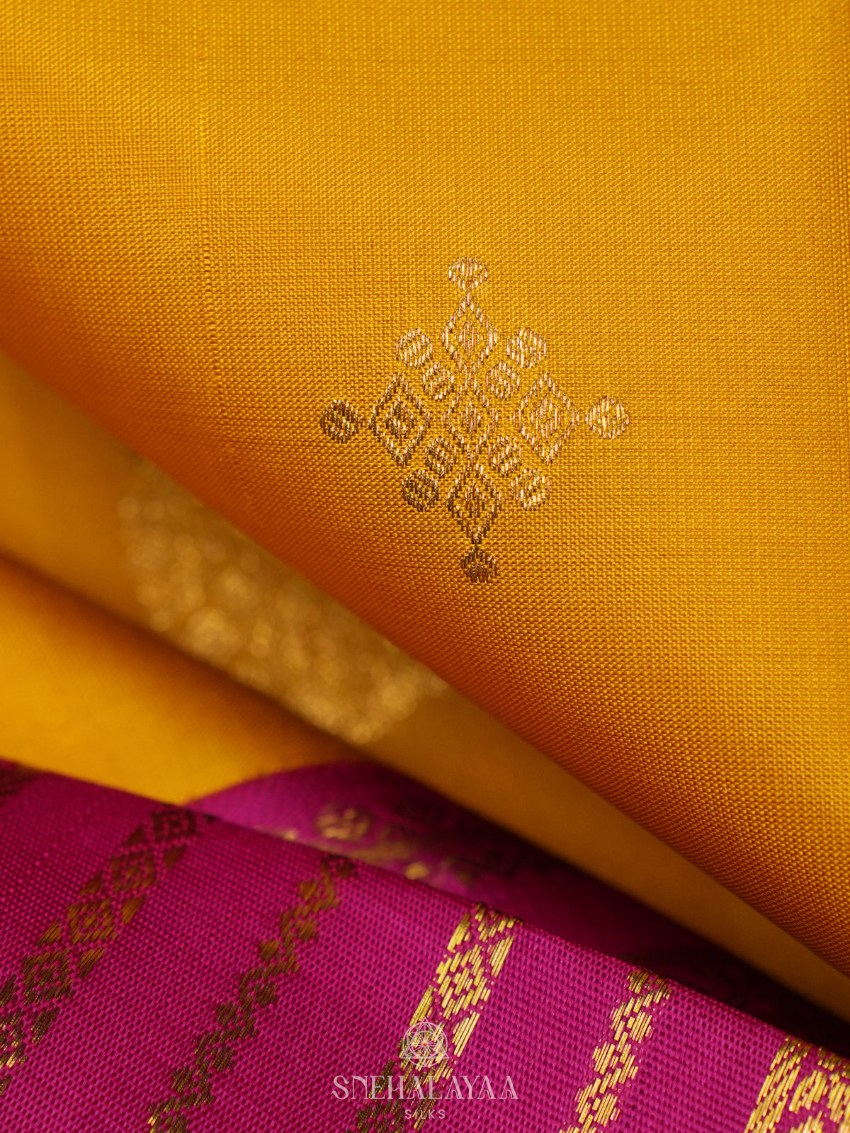 Mango Yellow Kanjivaram Silk Saree