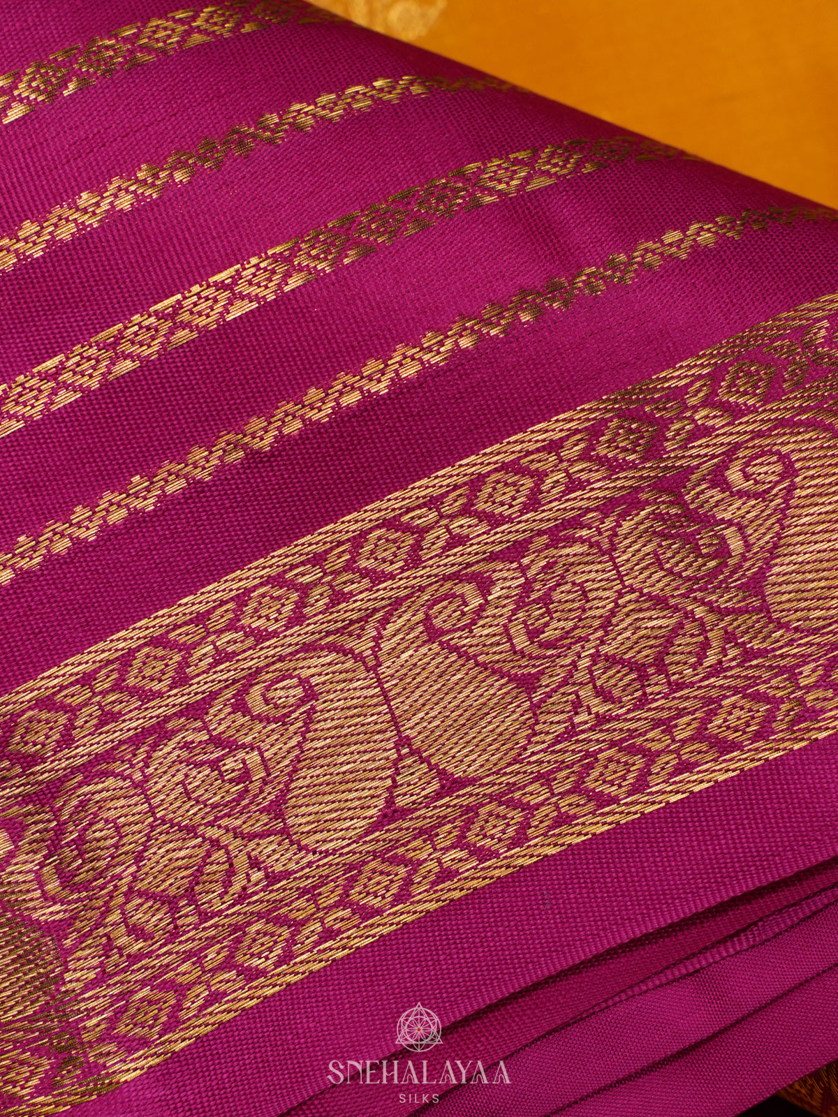 Mango Yellow Kanjivaram Silk Saree