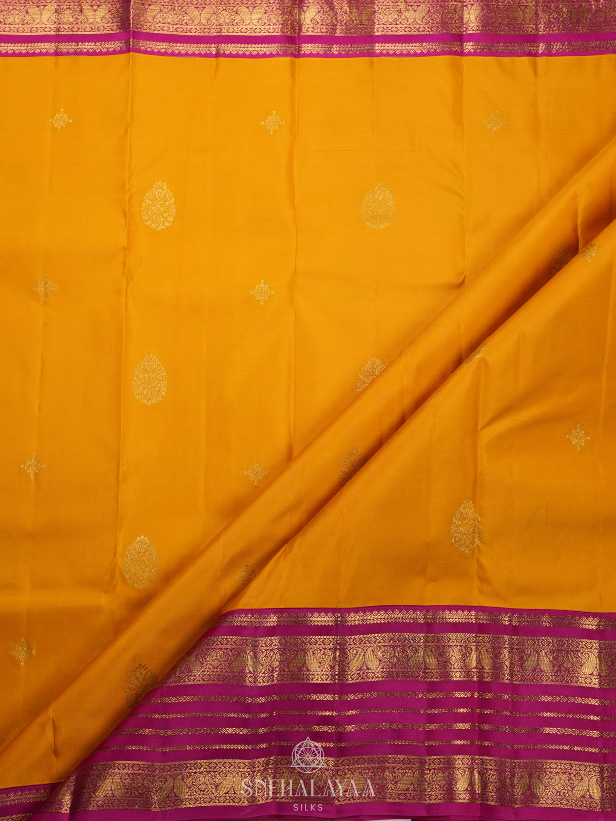 Mango Yellow Kanjivaram Silk Saree