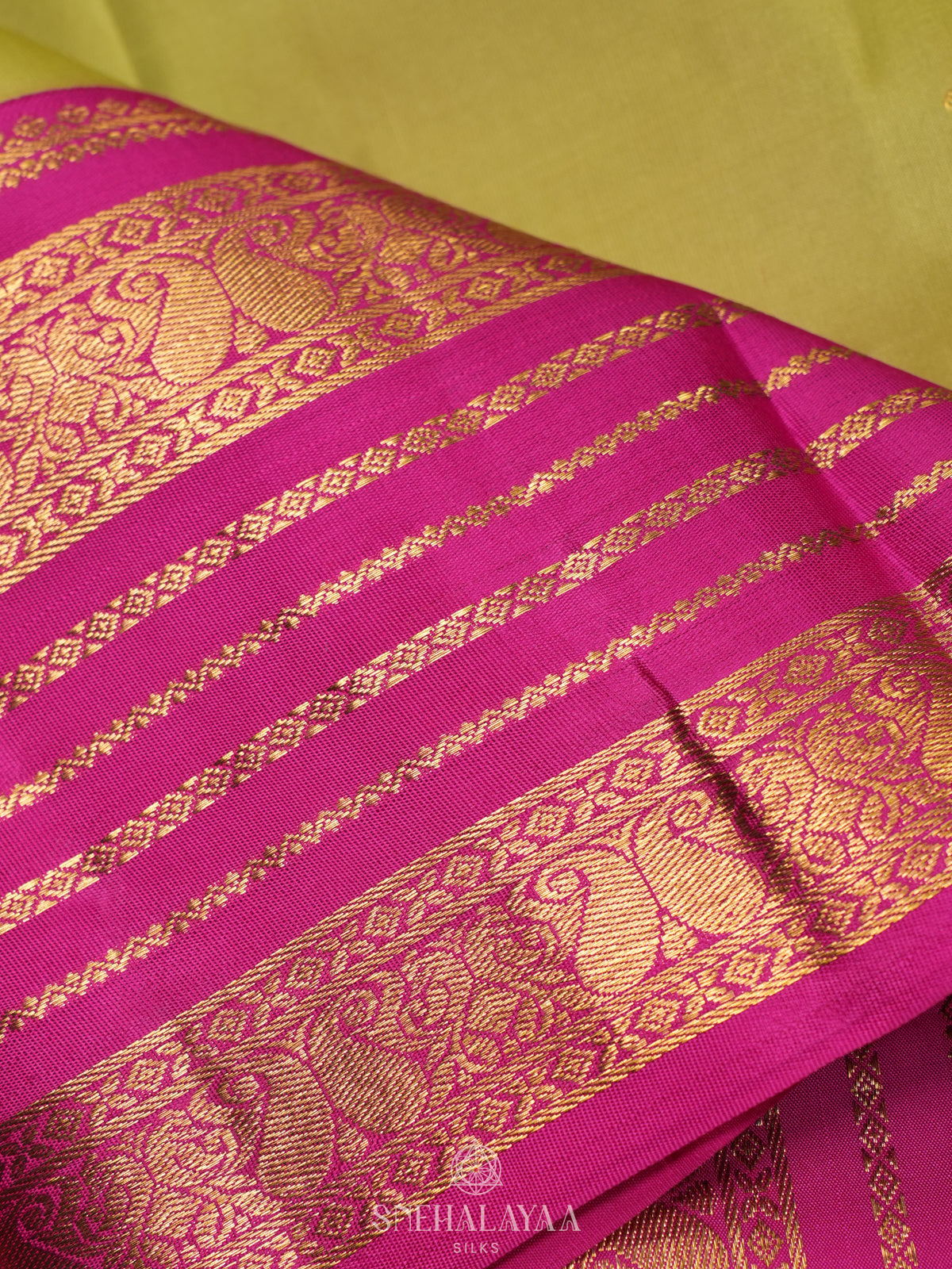 Pista Green Kanjivaram Silk Saree