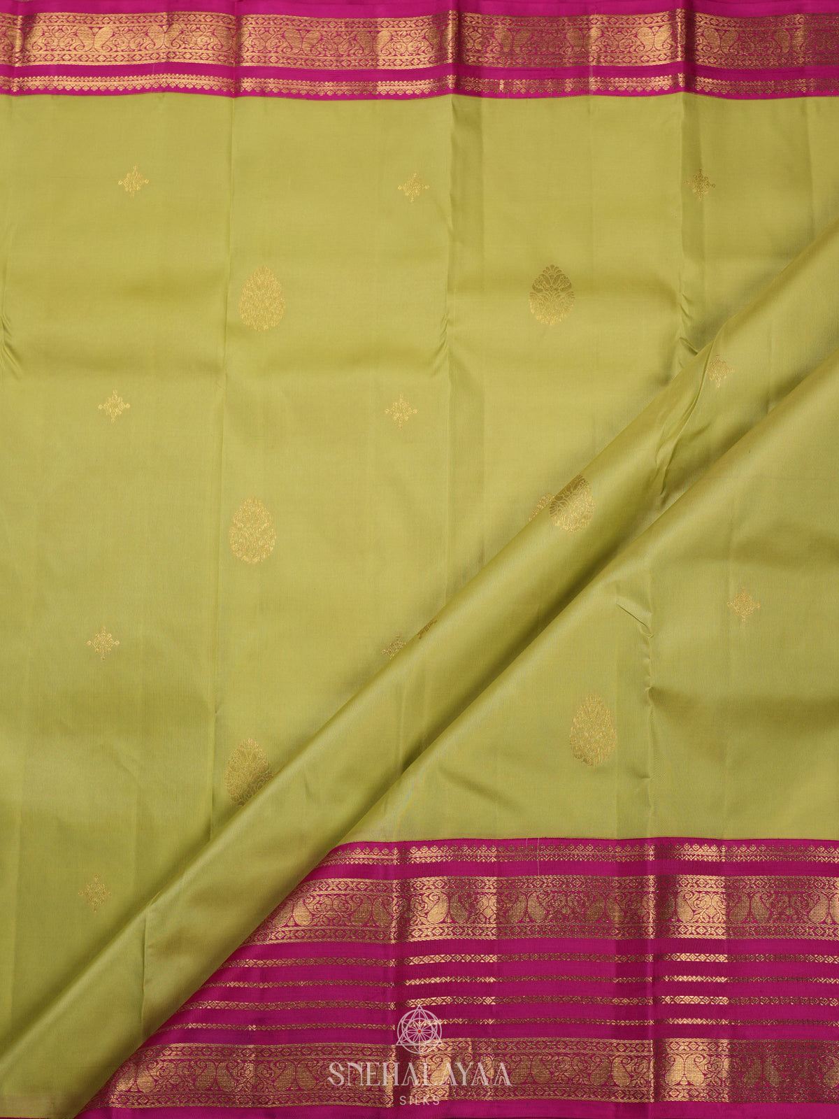 Pista Green Kanjivaram Silk Saree