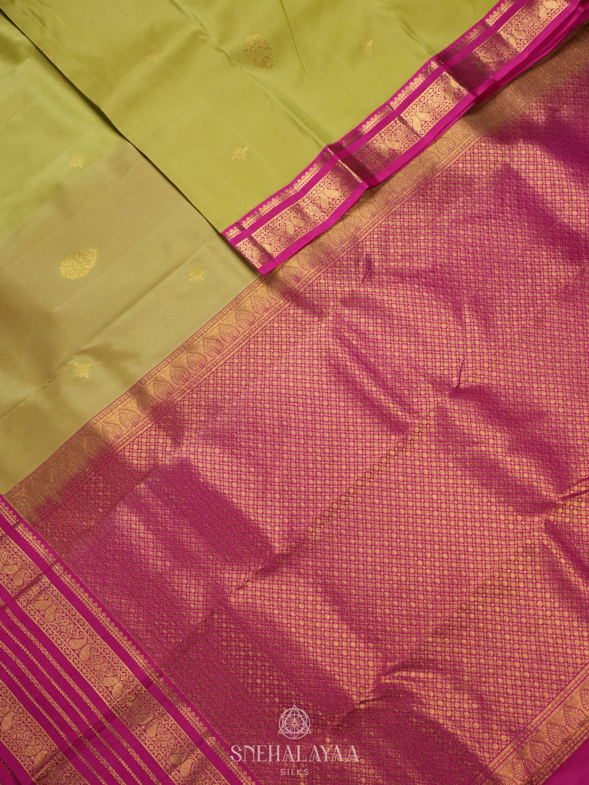 Pista Green Kanjivaram Silk Saree