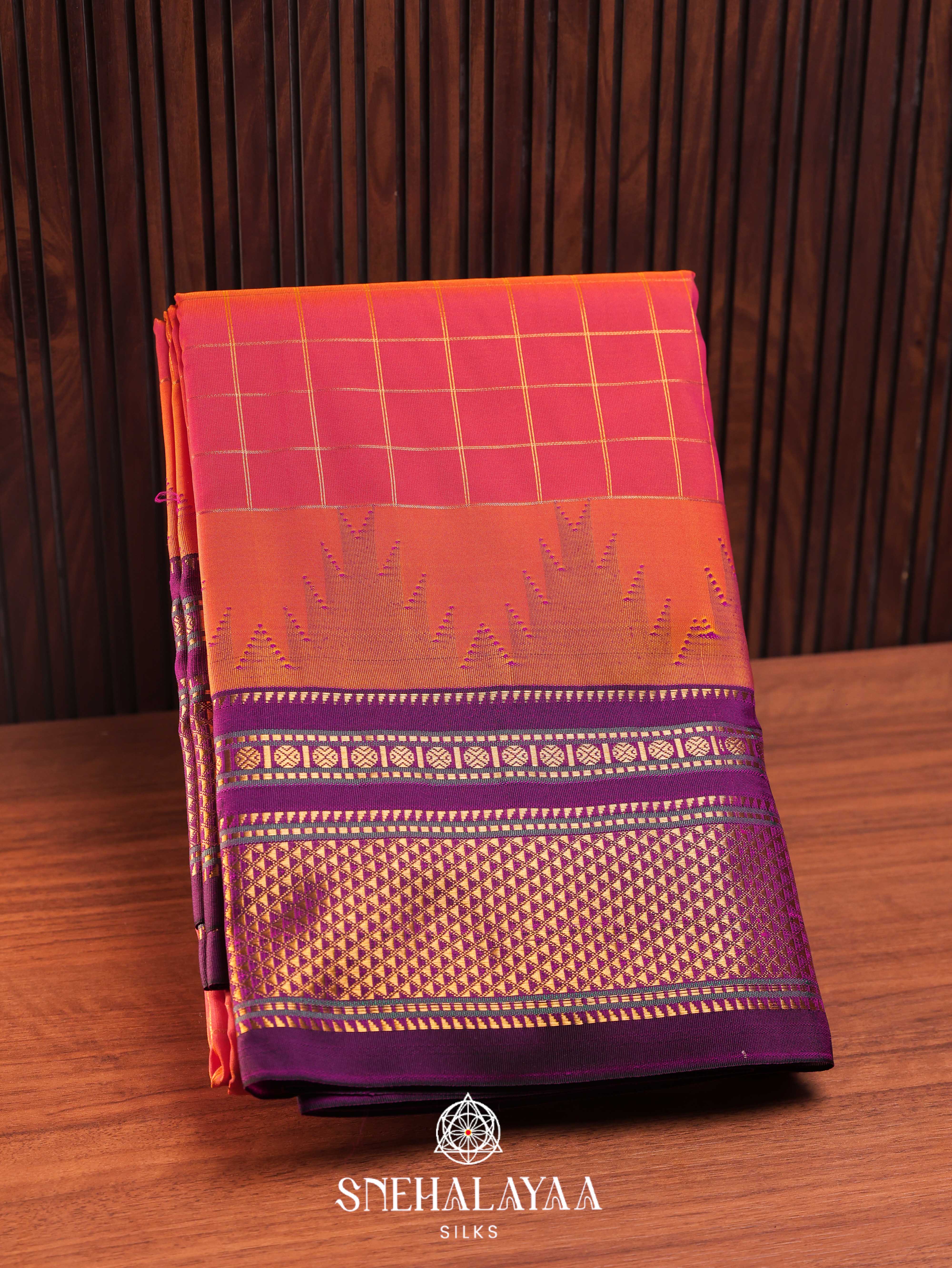 Pink Art Silk Saree