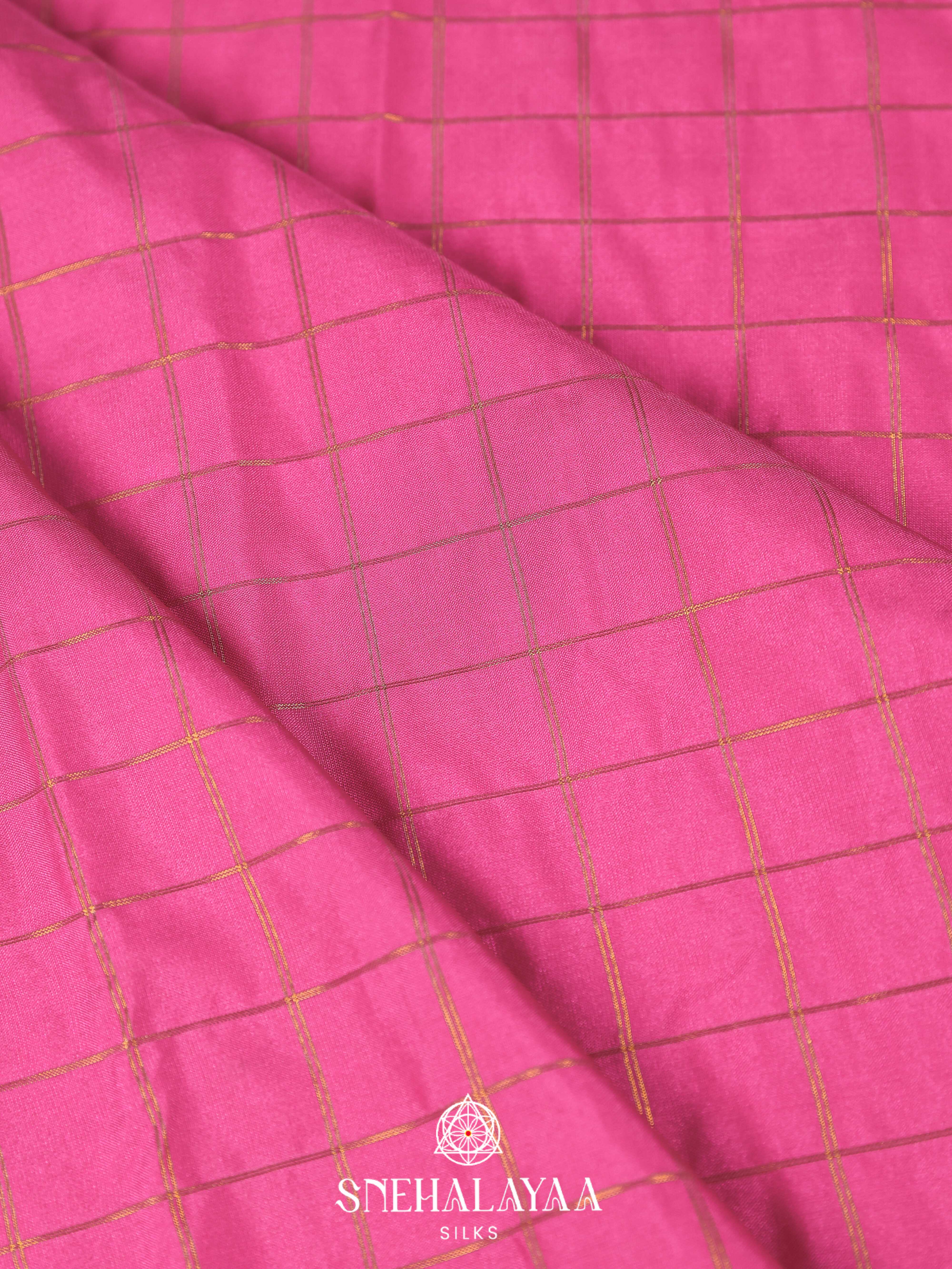 Pink Art Silk Saree