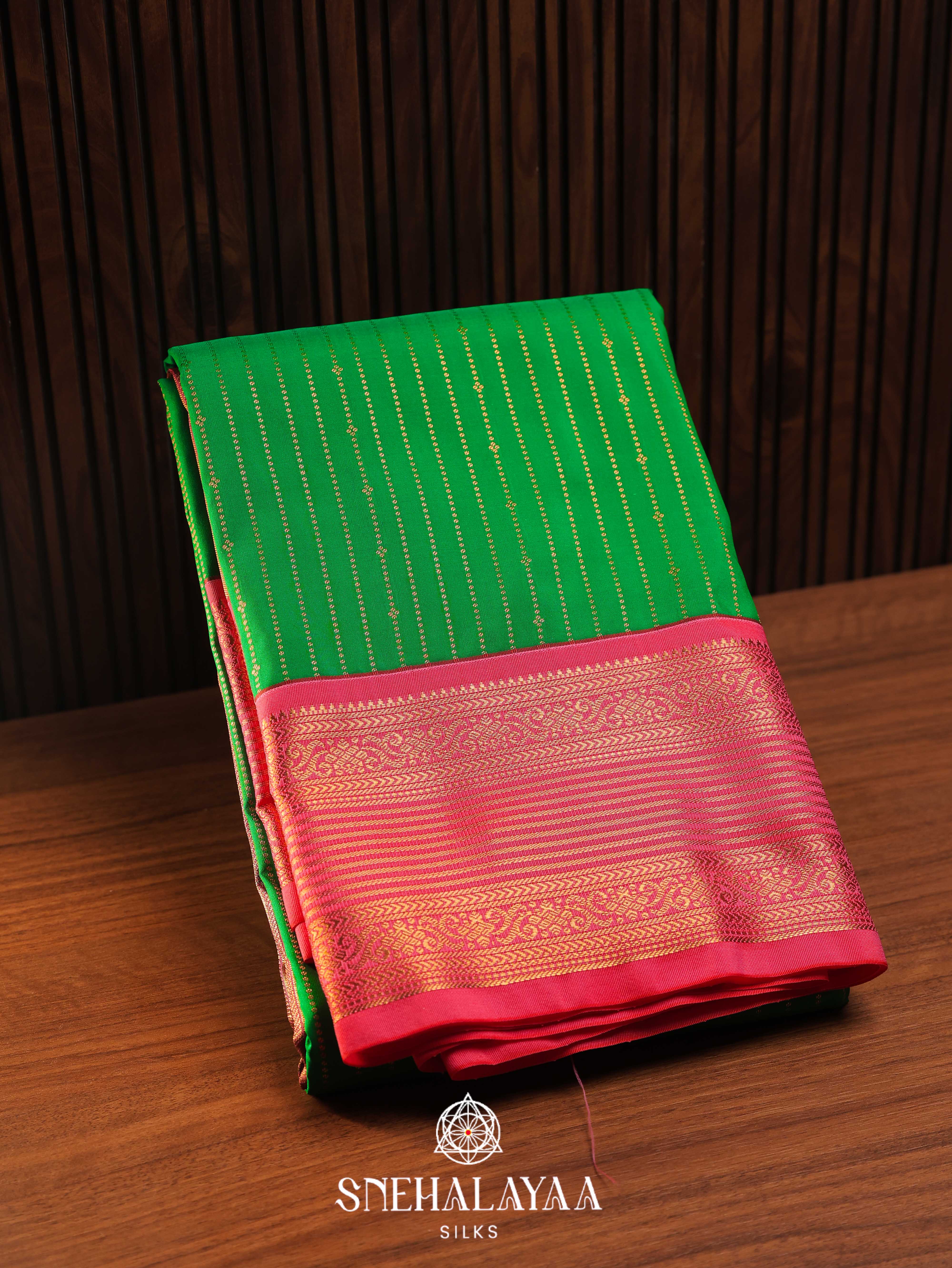 Emerald Green Art Silk Saree
