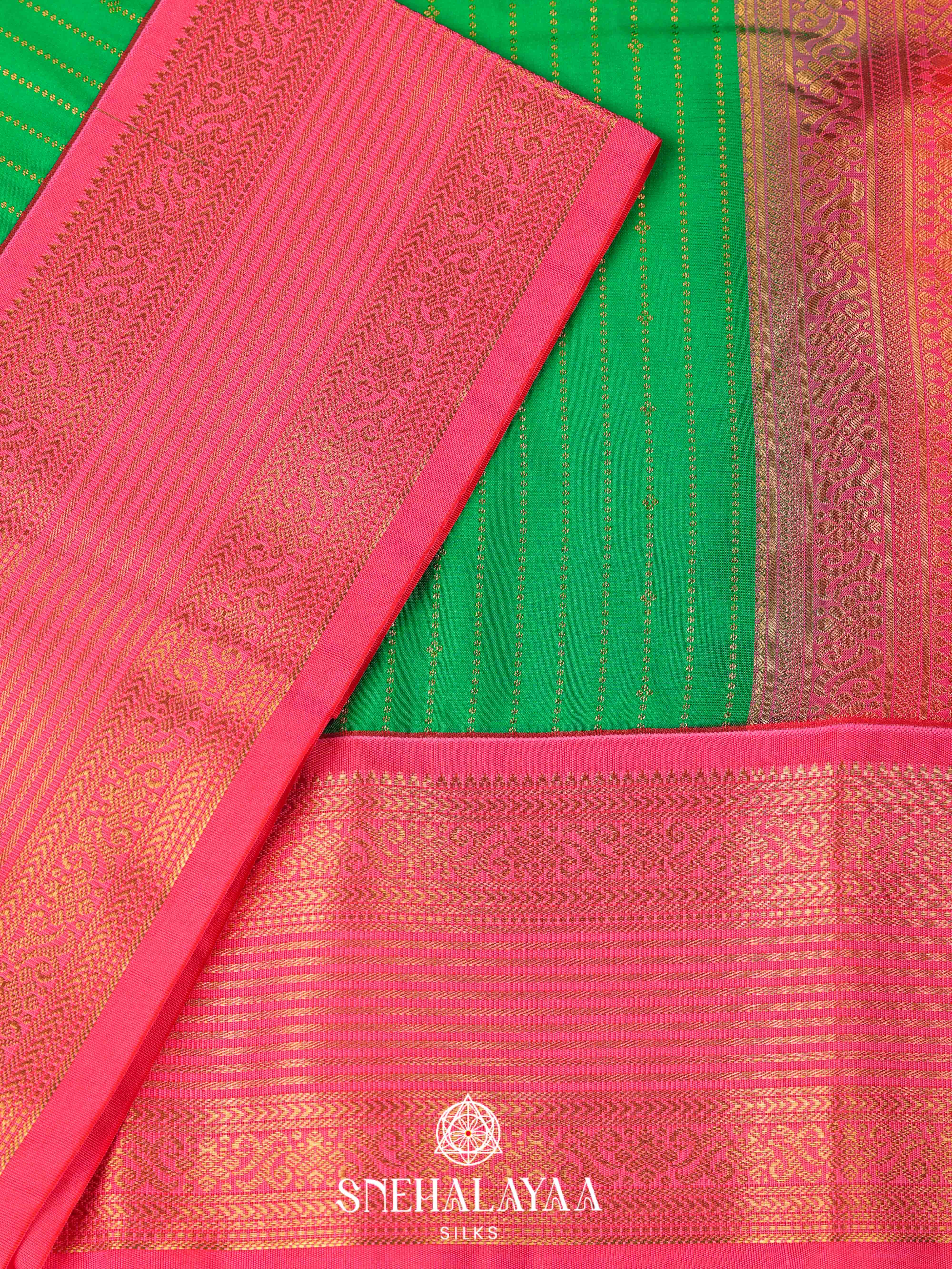 Emerald Green Art Silk Saree