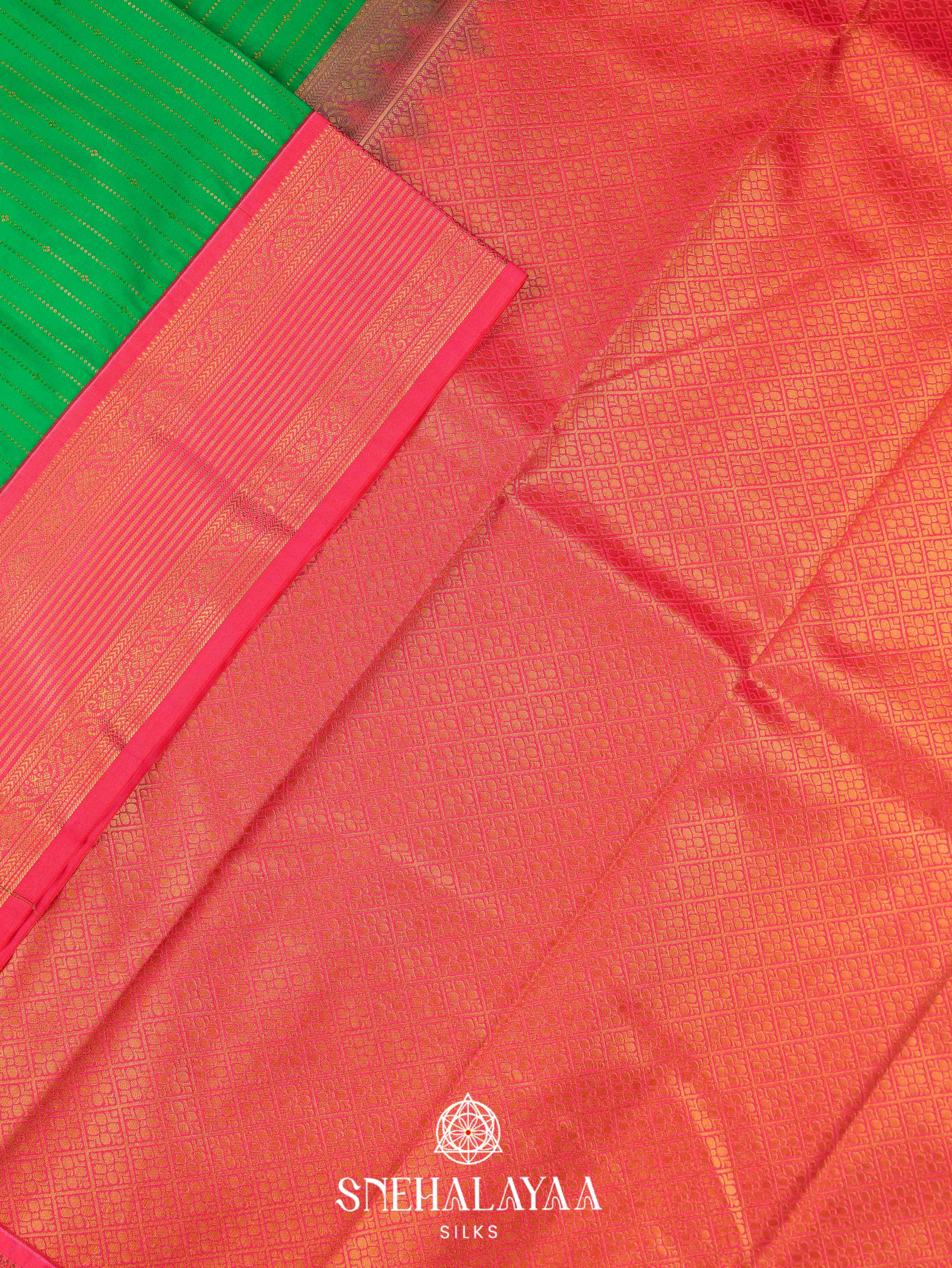 Emerald Green Art Silk Saree