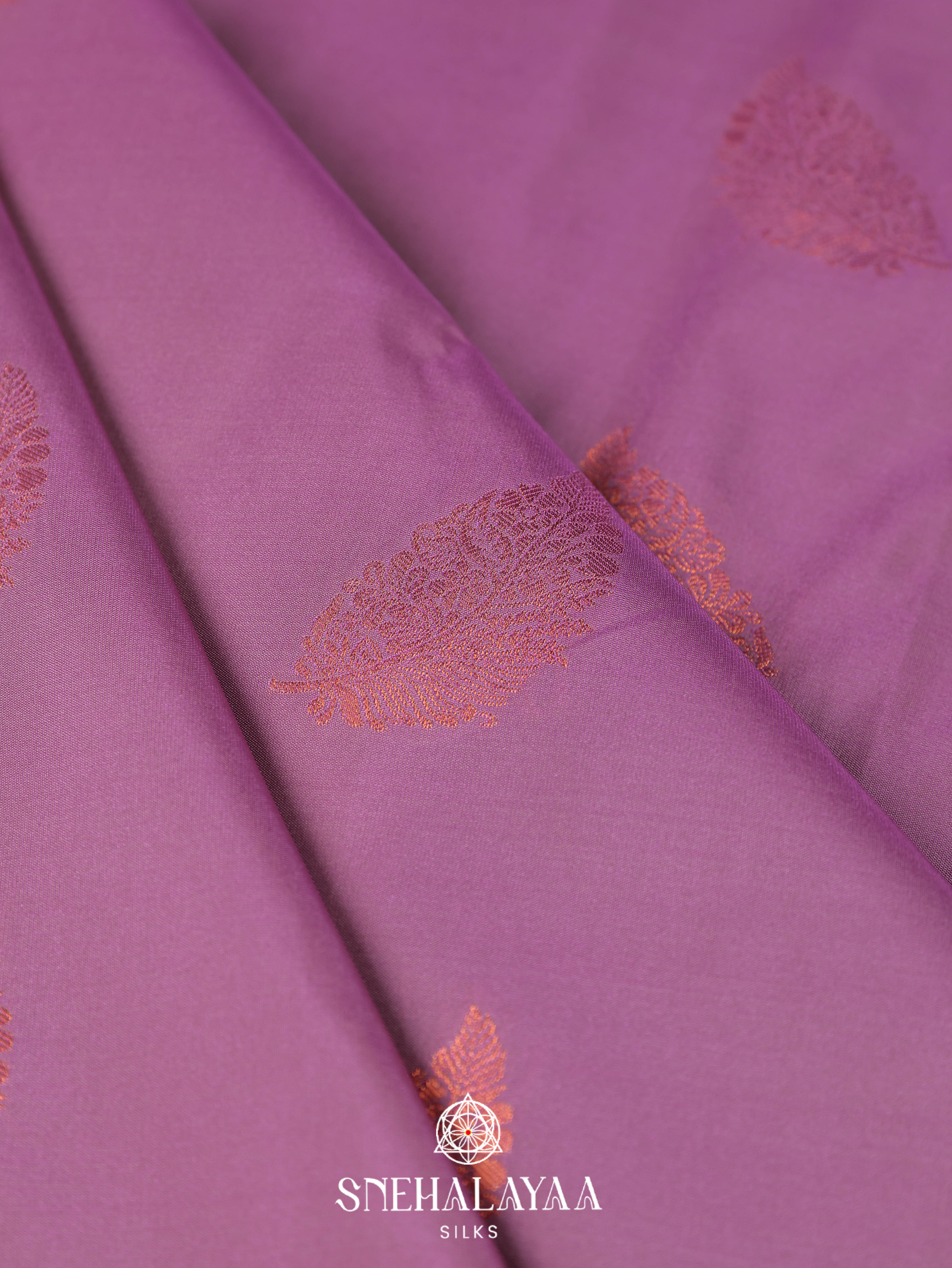 Lilac Art Silk Saree