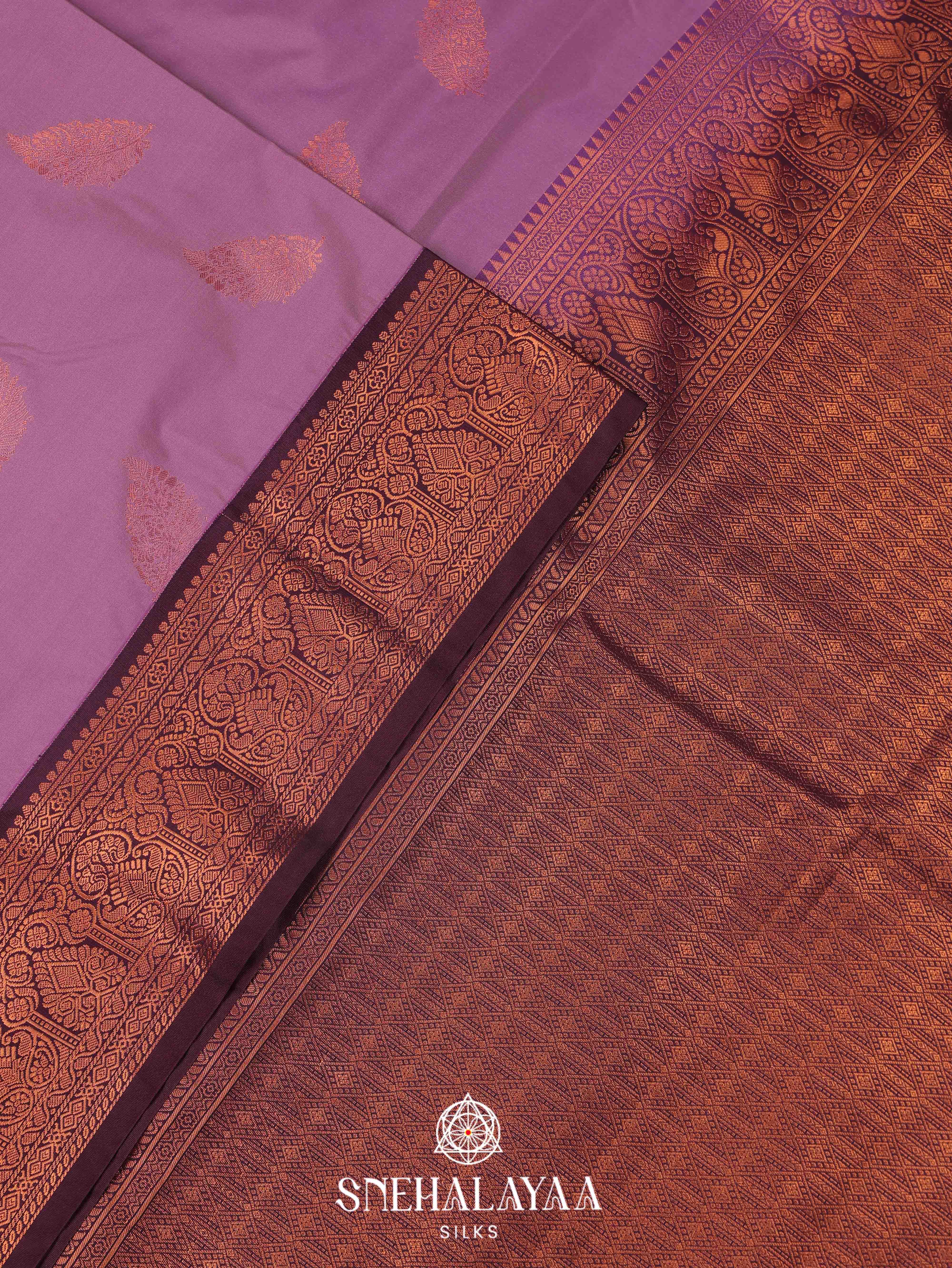 Lilac Art Silk Saree