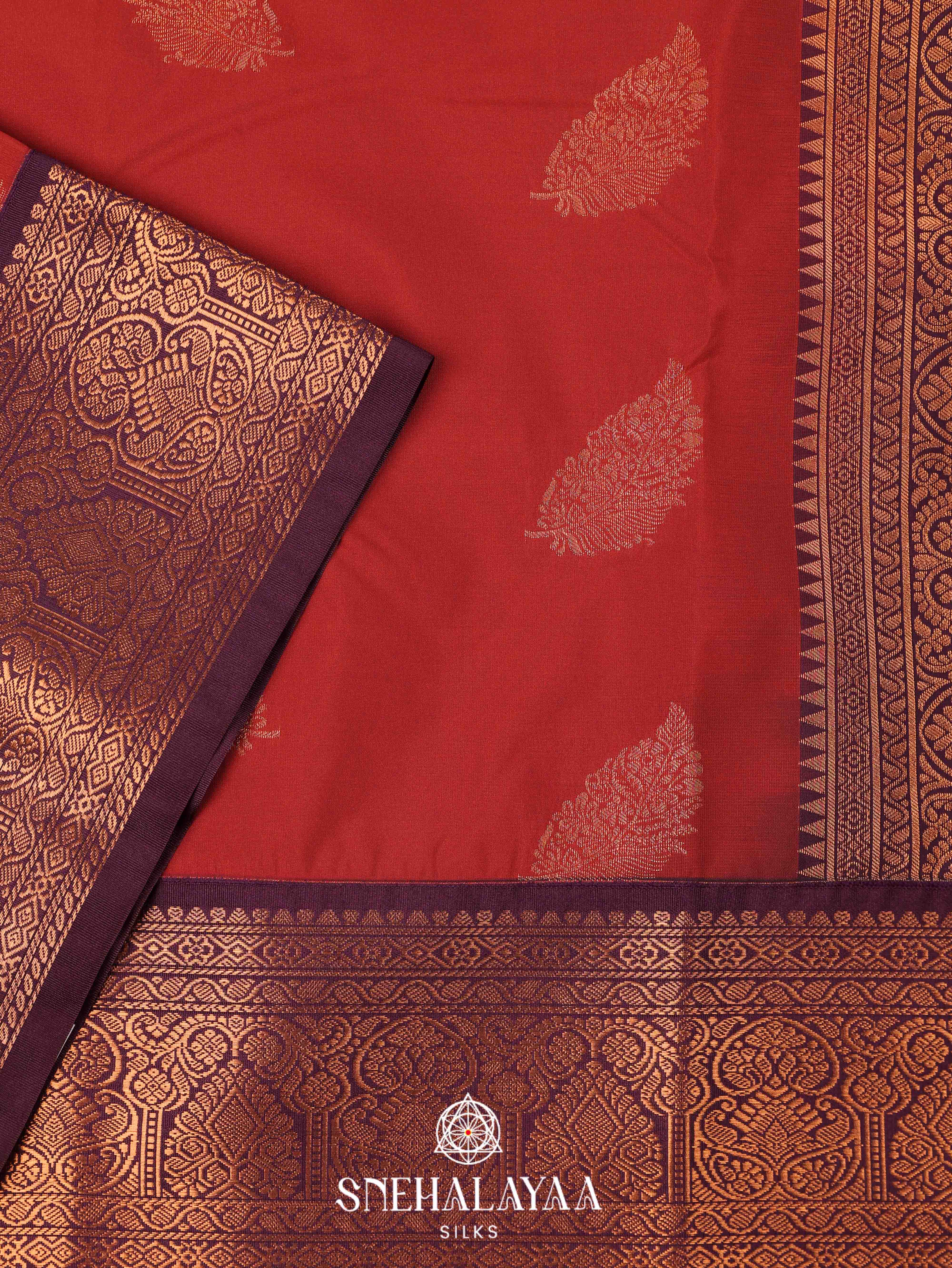 Maroon Art Silk Saree