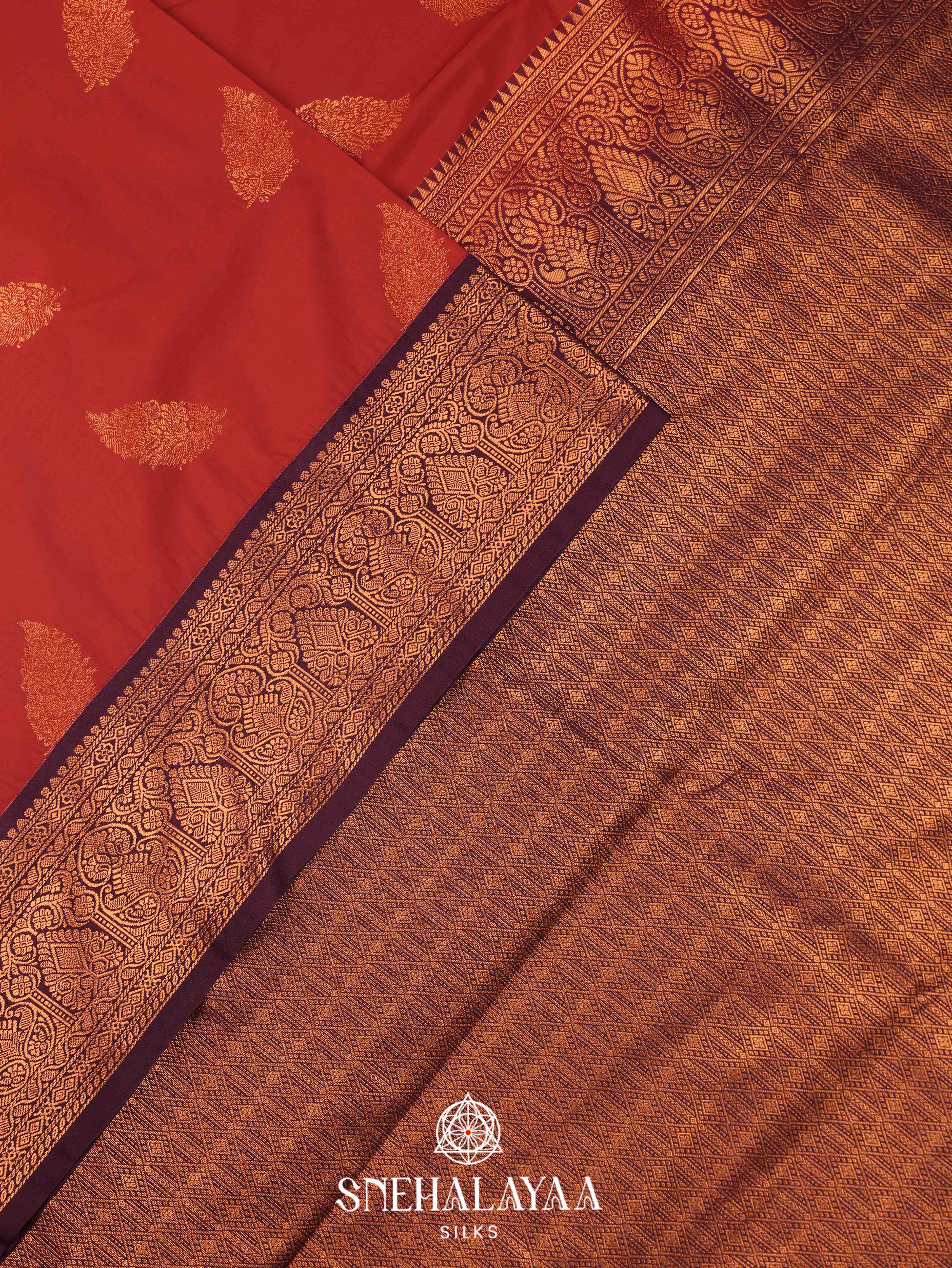 Maroon Art Silk Saree