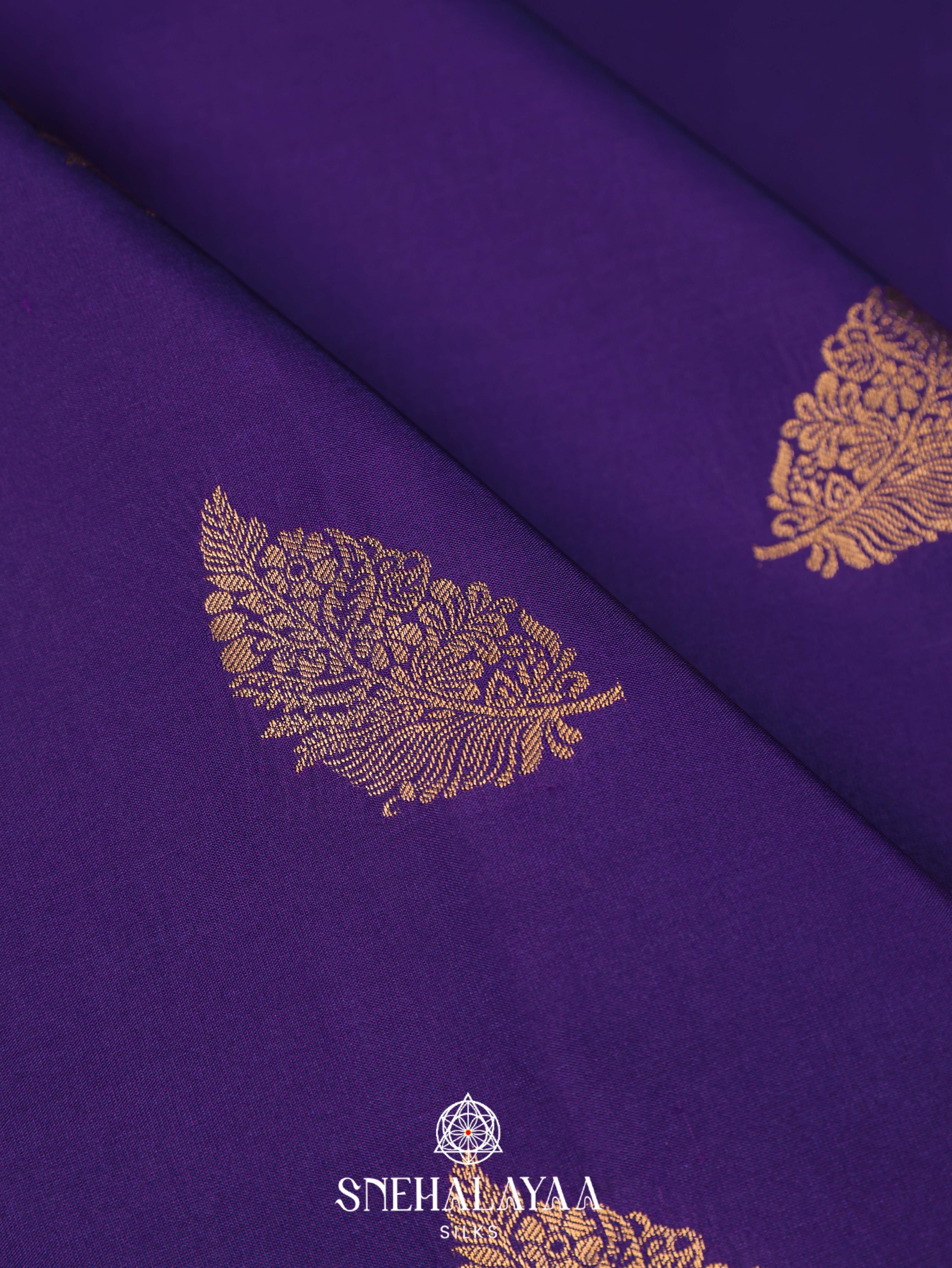 Purple Art Silk Saree