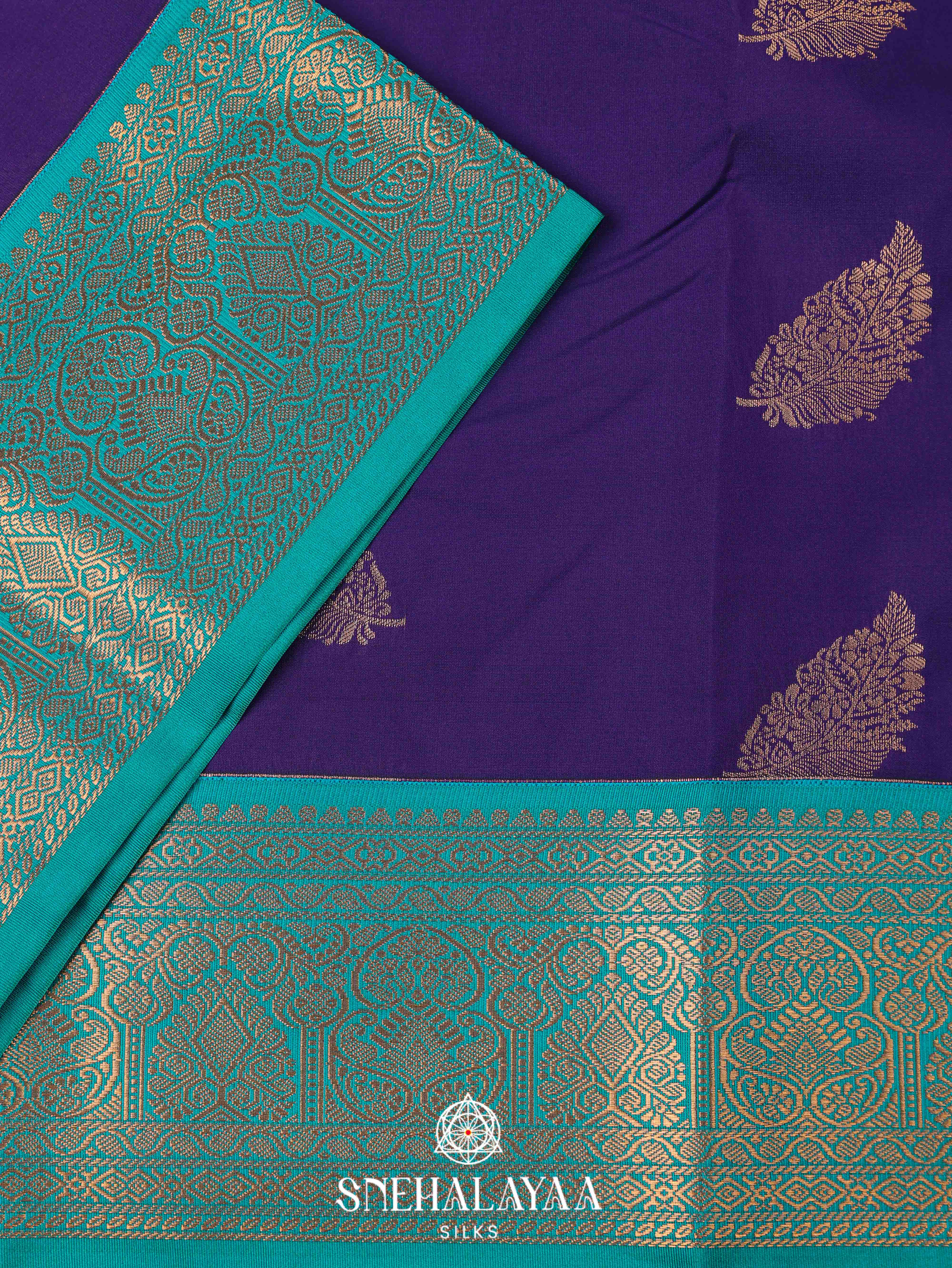 Purple Art Silk Saree