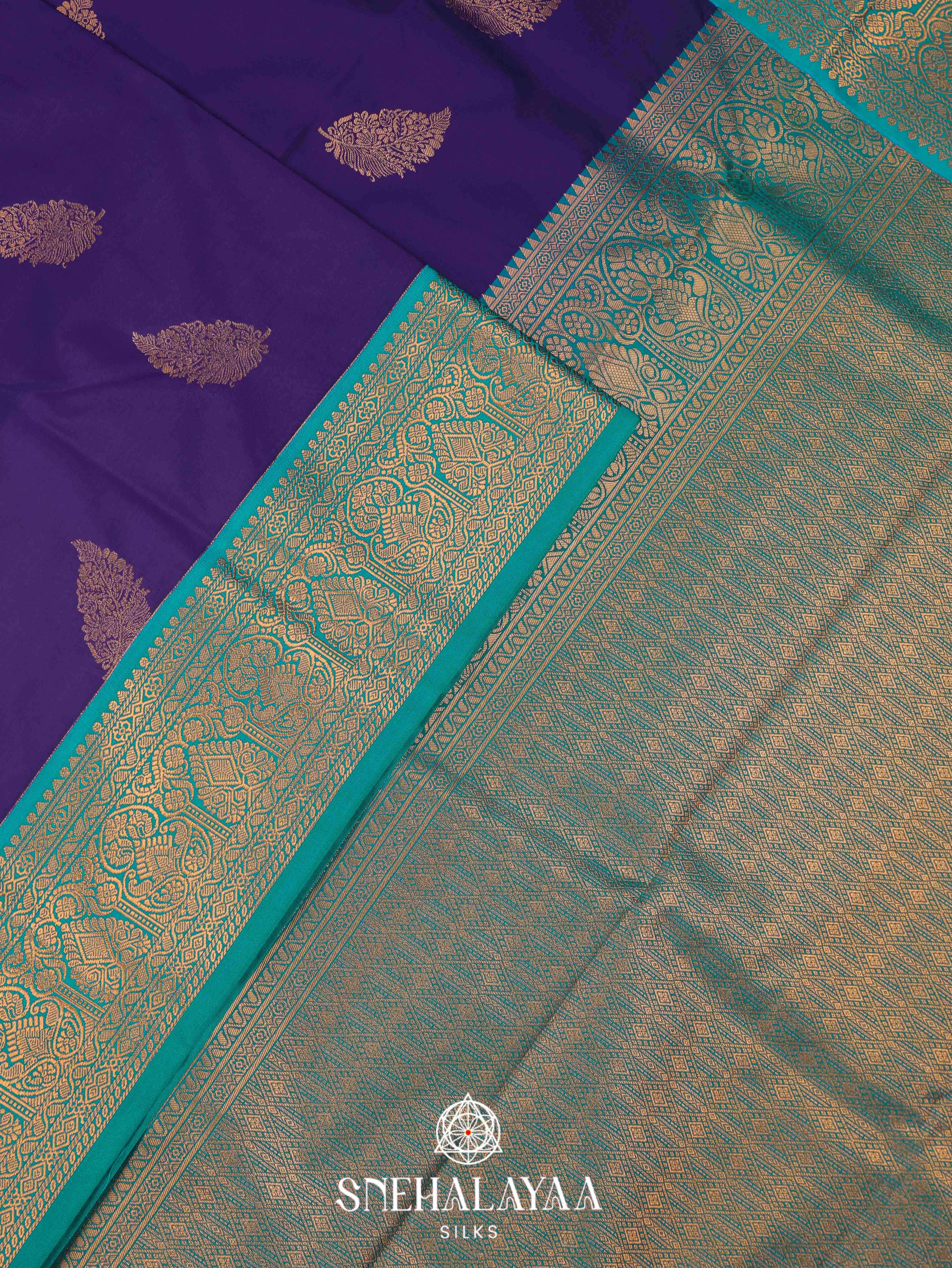 Purple Art Silk Saree