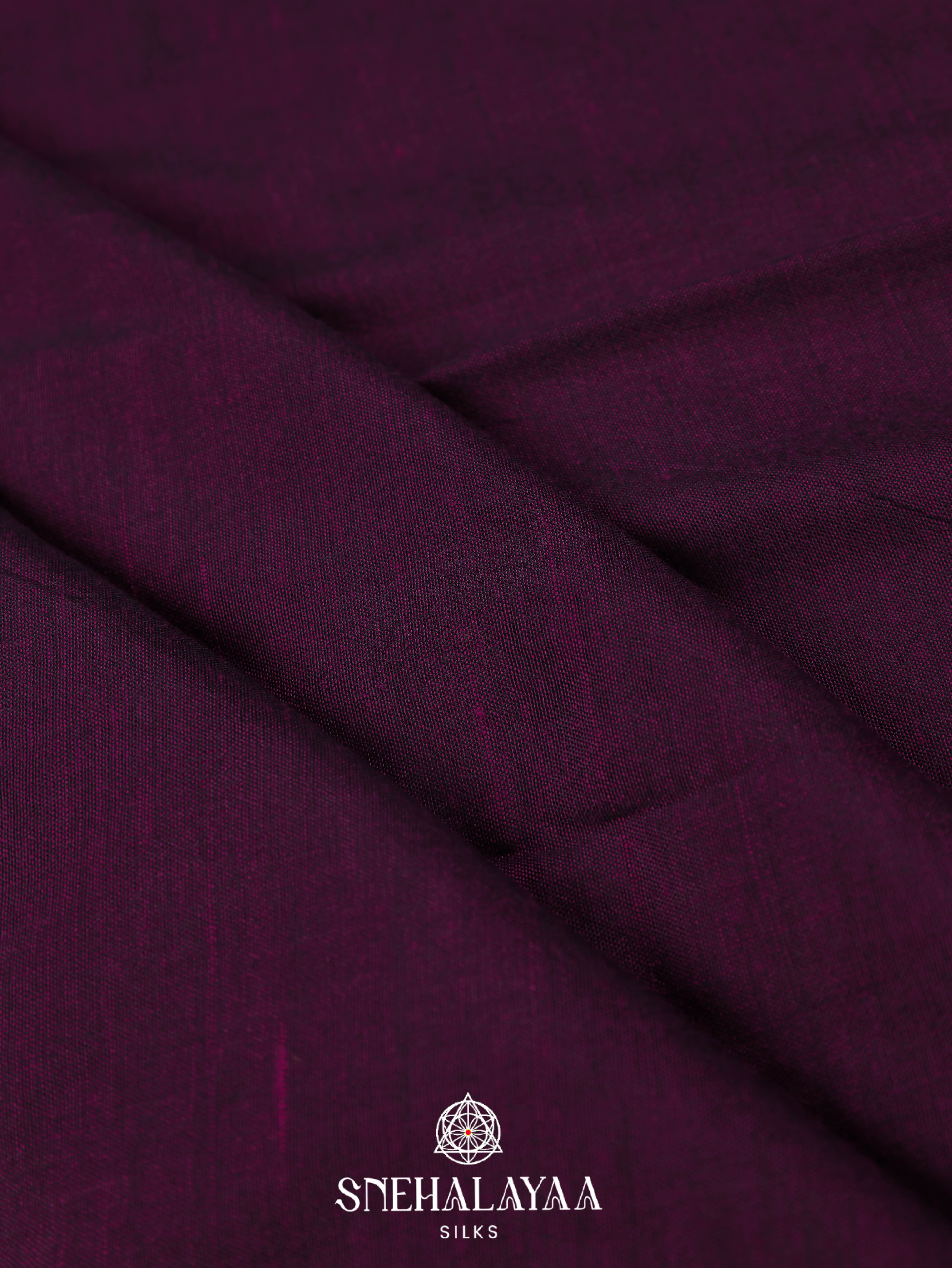 Purple Khadi Cotton Saree