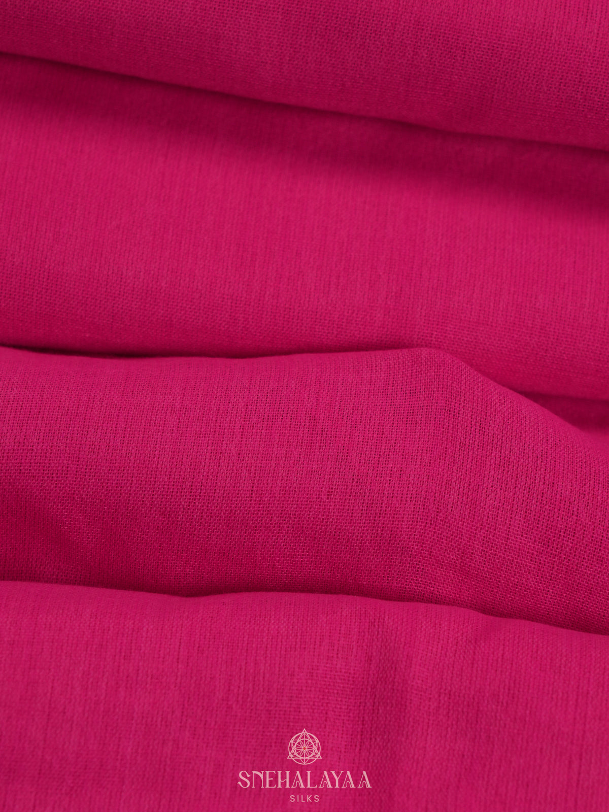Pink Khadi Cotton Saree With Cotton Blouse