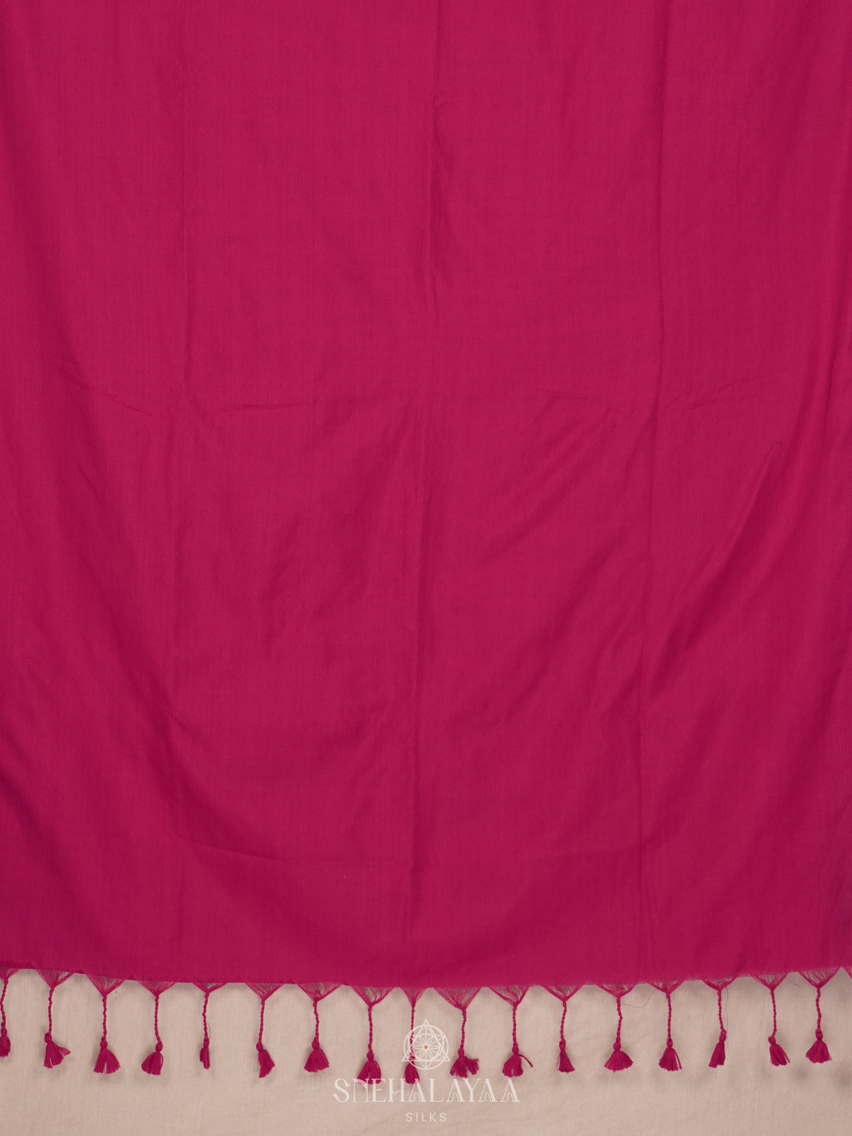 Pink Khadi Cotton Saree With Cotton Blouse
