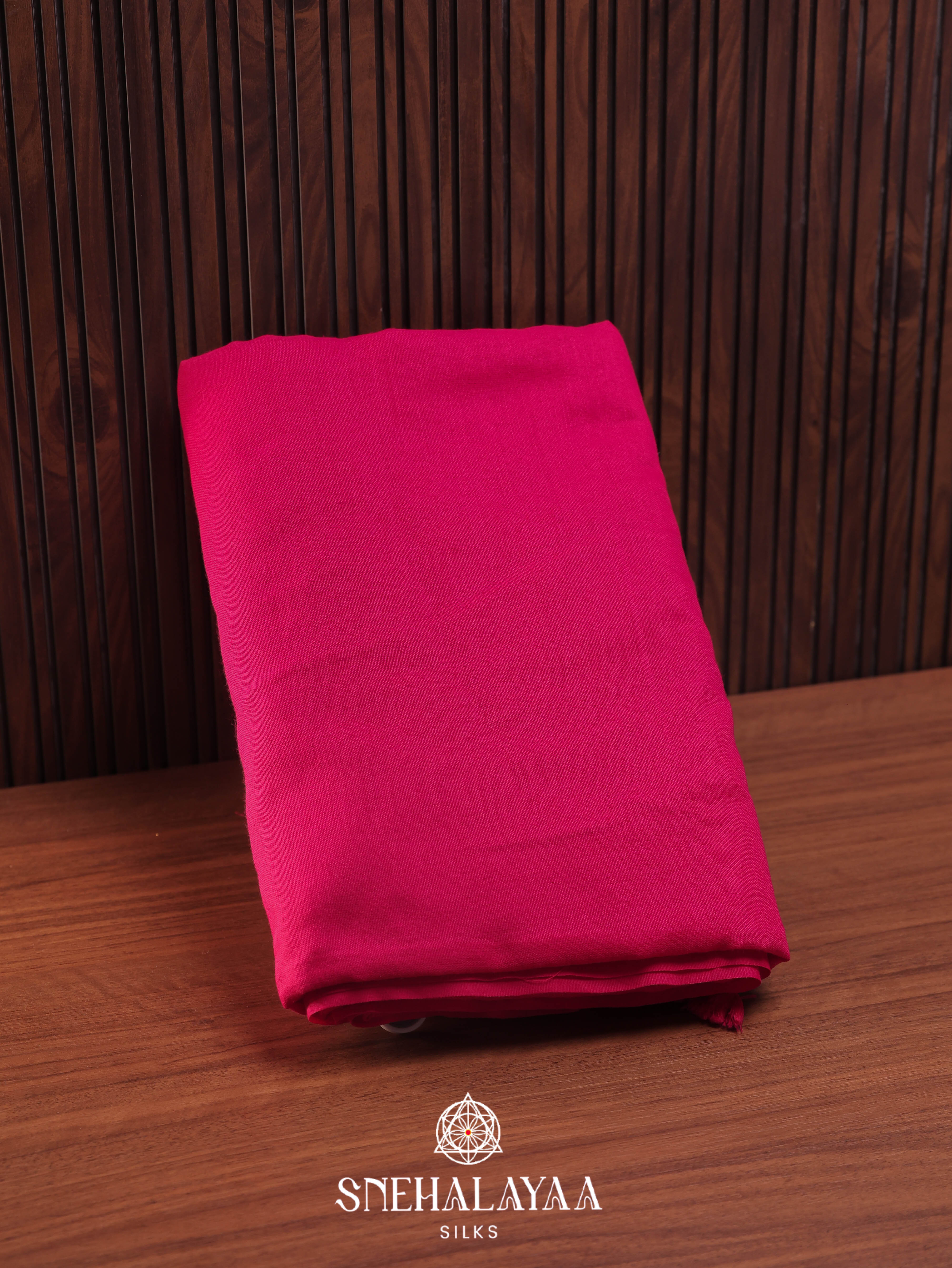 Pink Khadi Cotton Saree