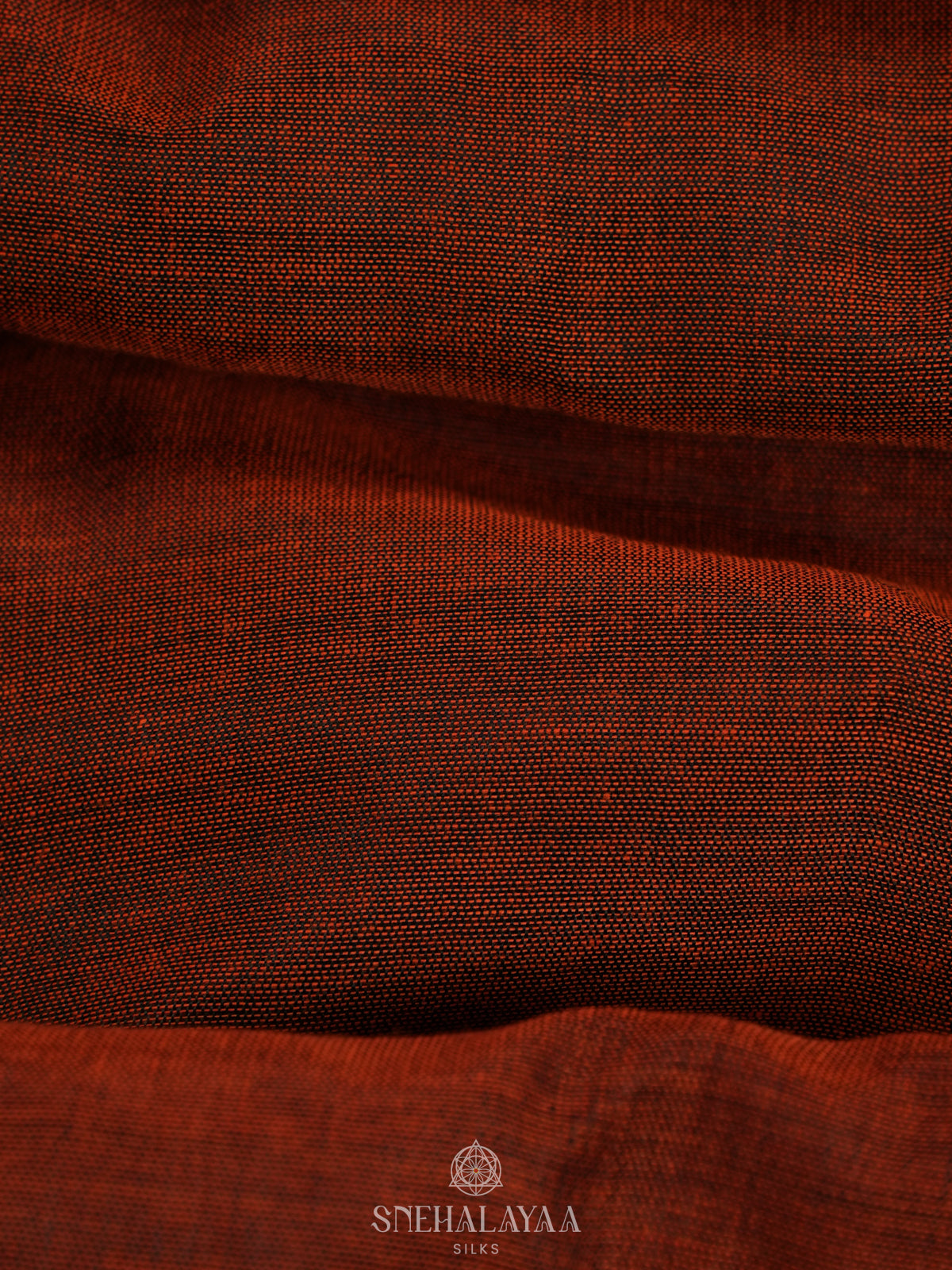 Maroon Khadi Cotton Saree With Cotton Blouse