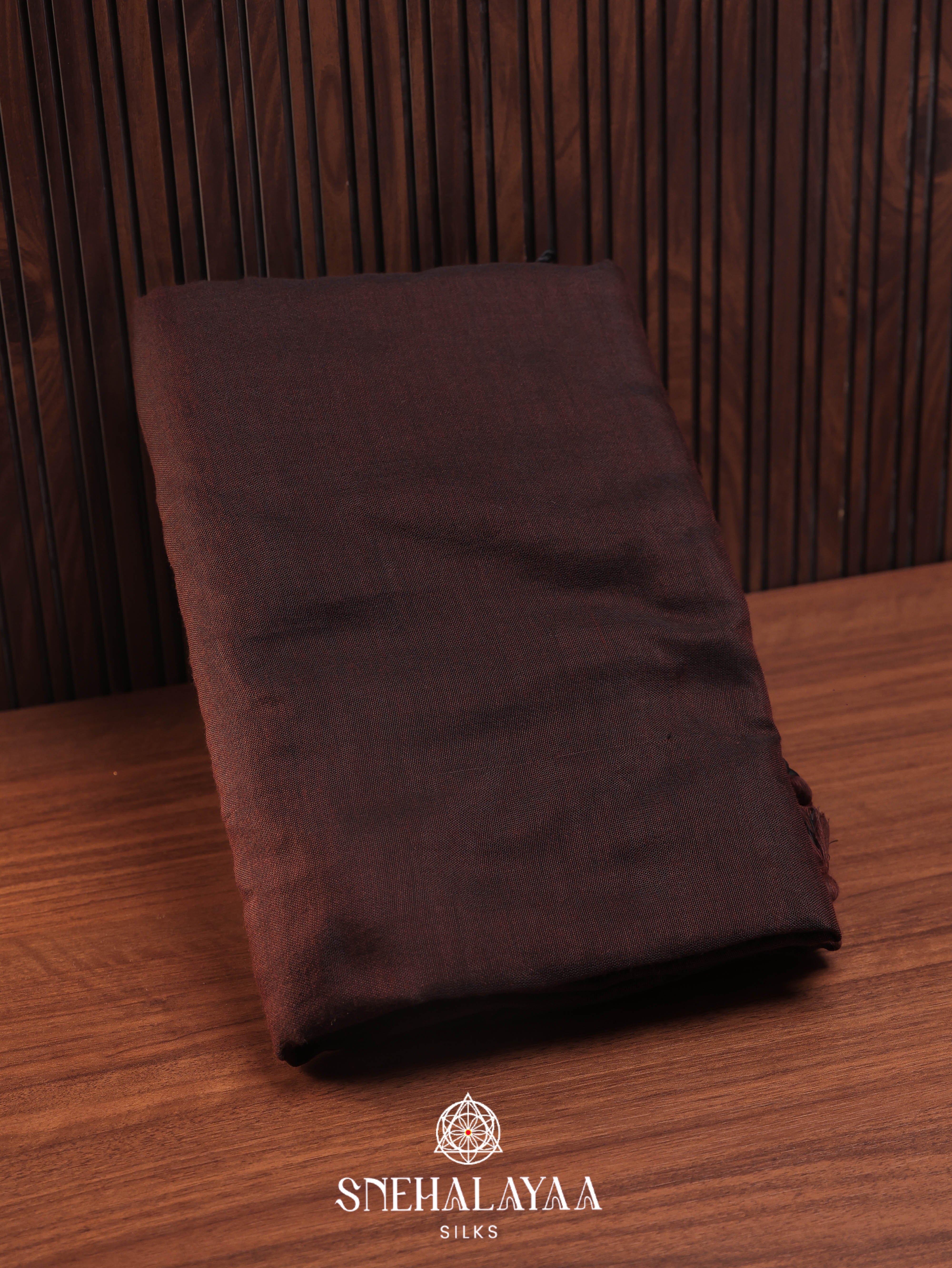 Brown Khadi Cotton Saree