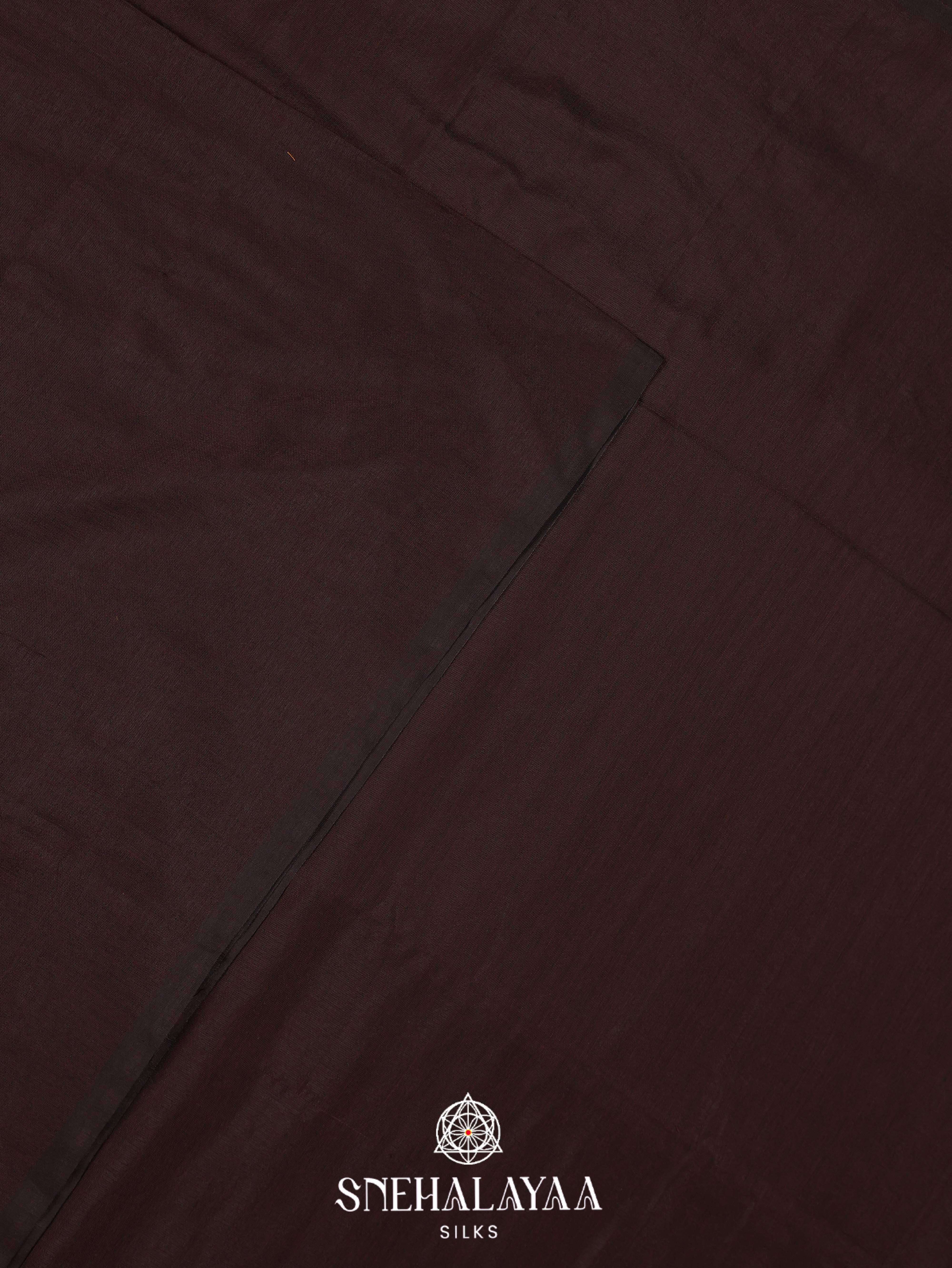 Brown Khadi Cotton Saree