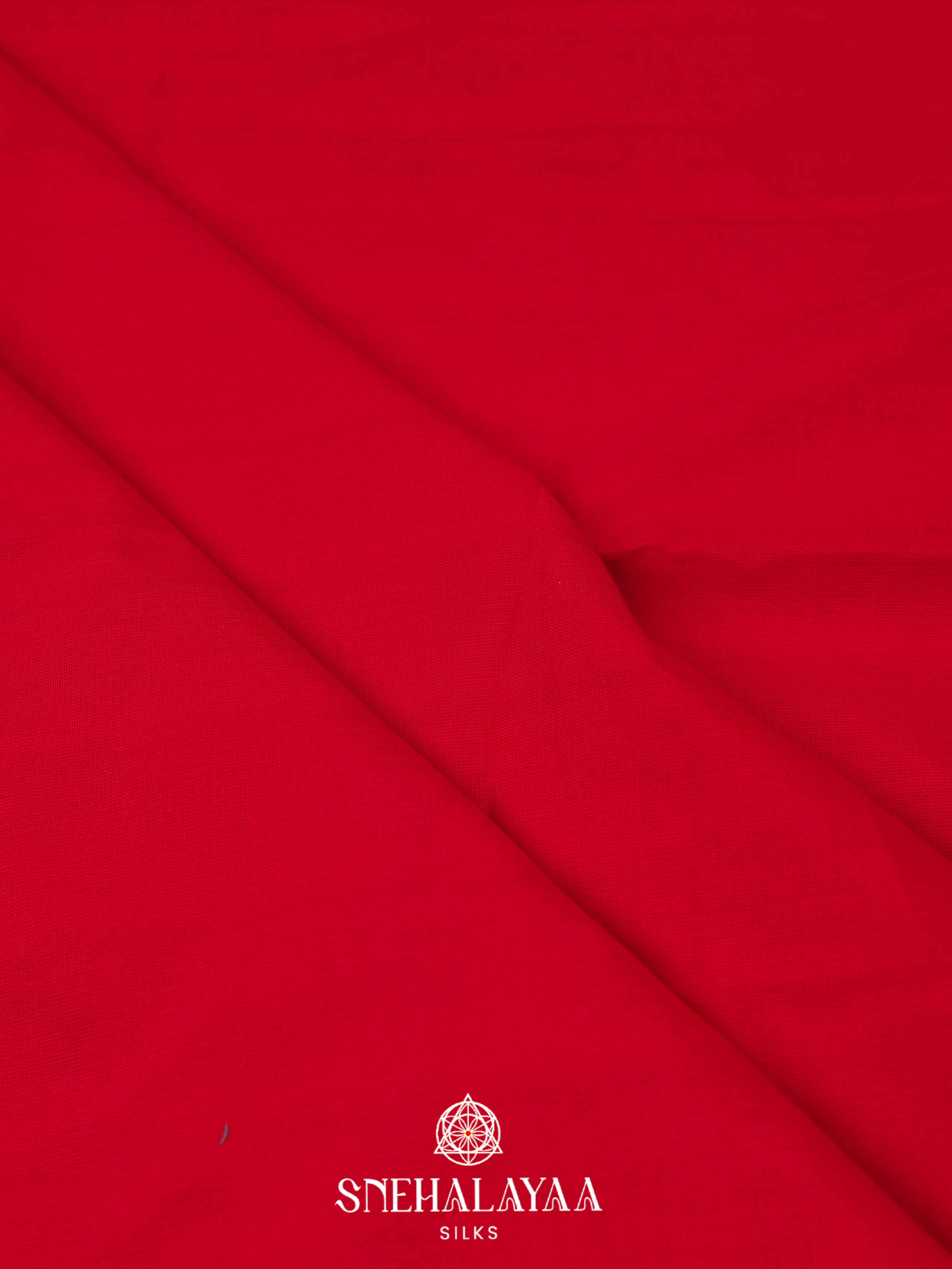 Red Khadi Cotton Saree