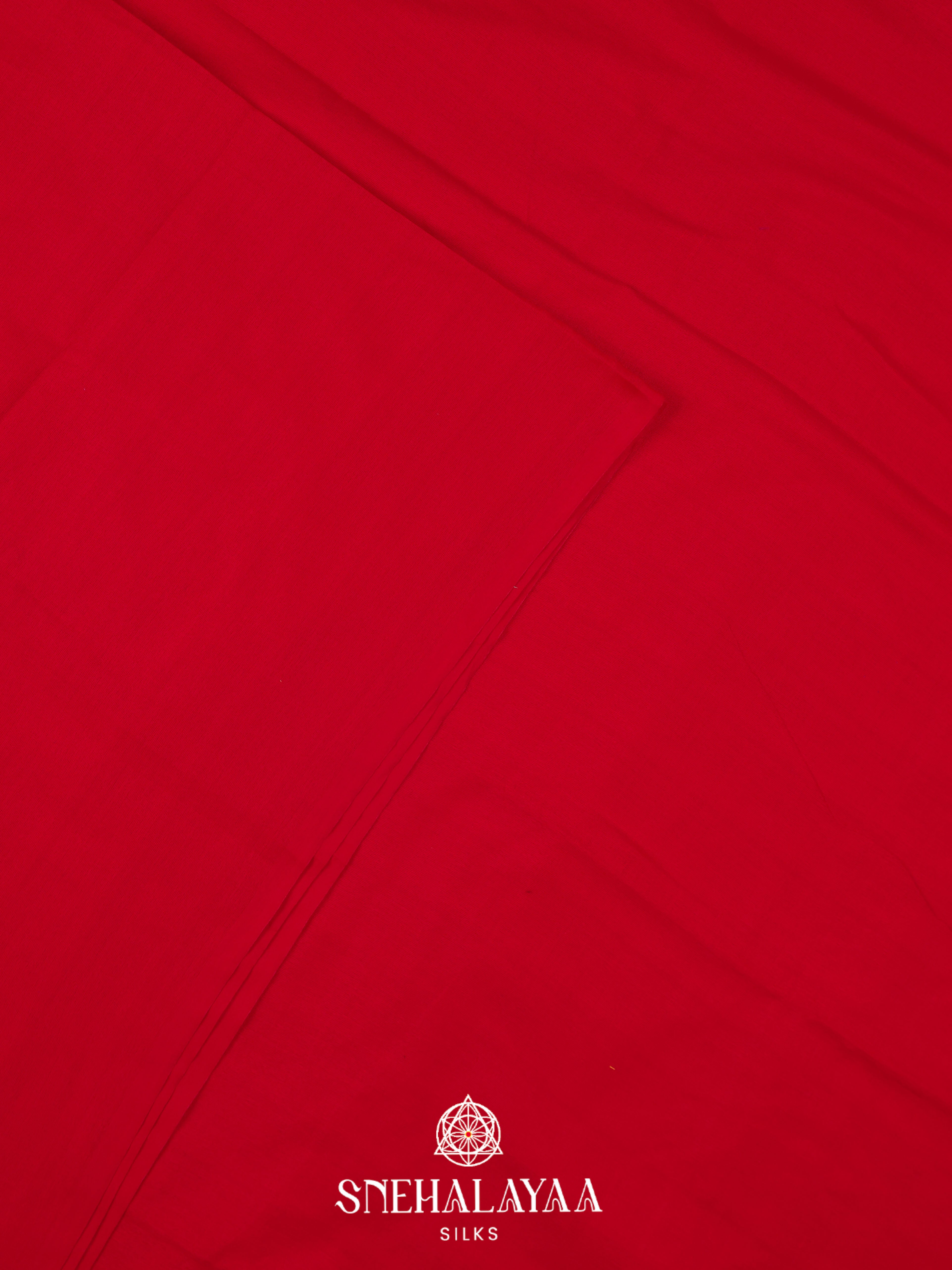 Red Khadi Cotton Saree