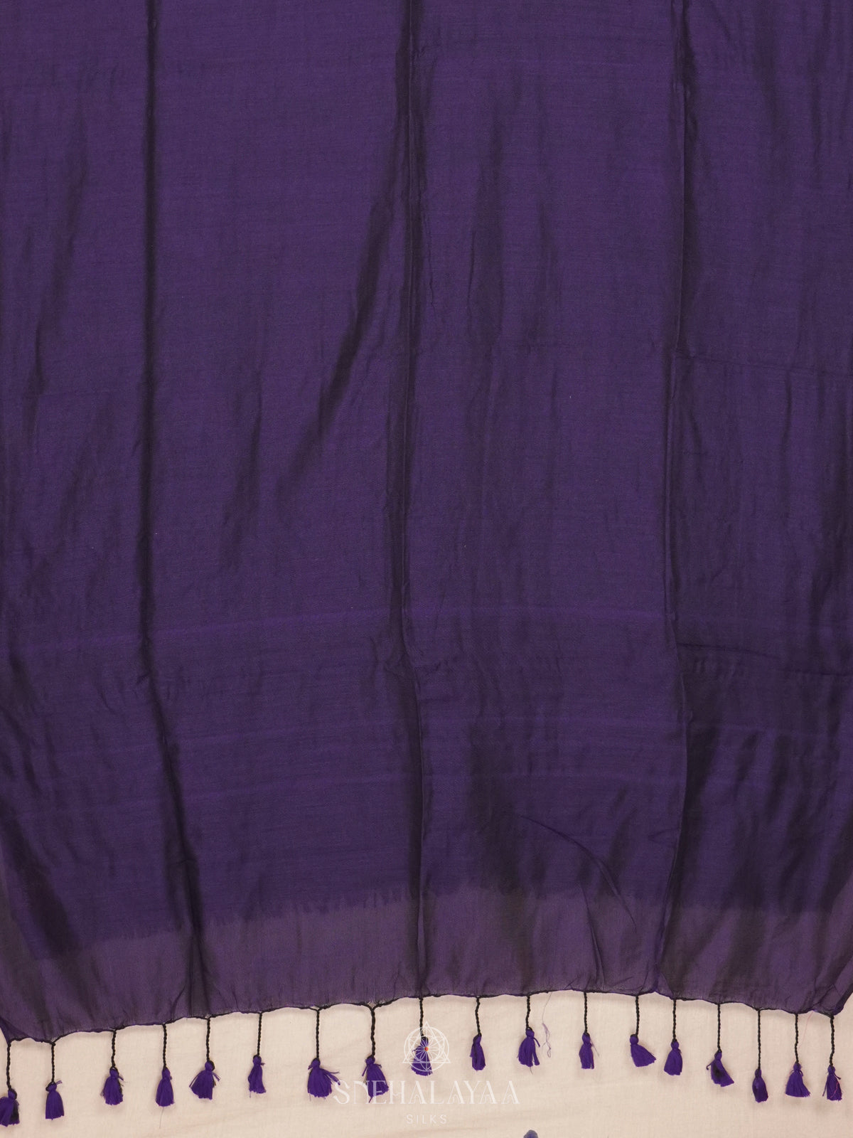 Purple Khadi Cotton Saree With Cotton Blouse