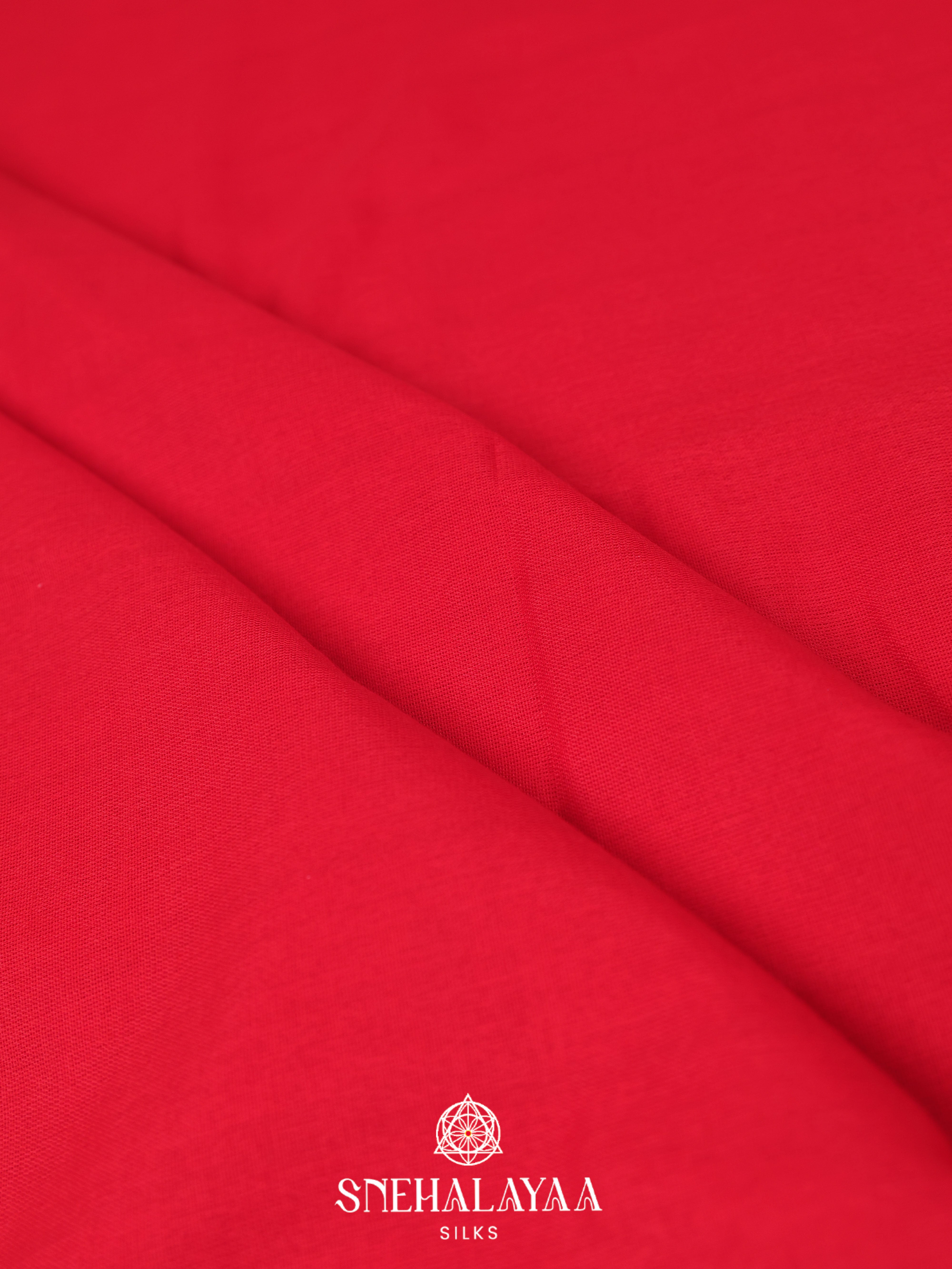 Red Khadi Cotton Saree