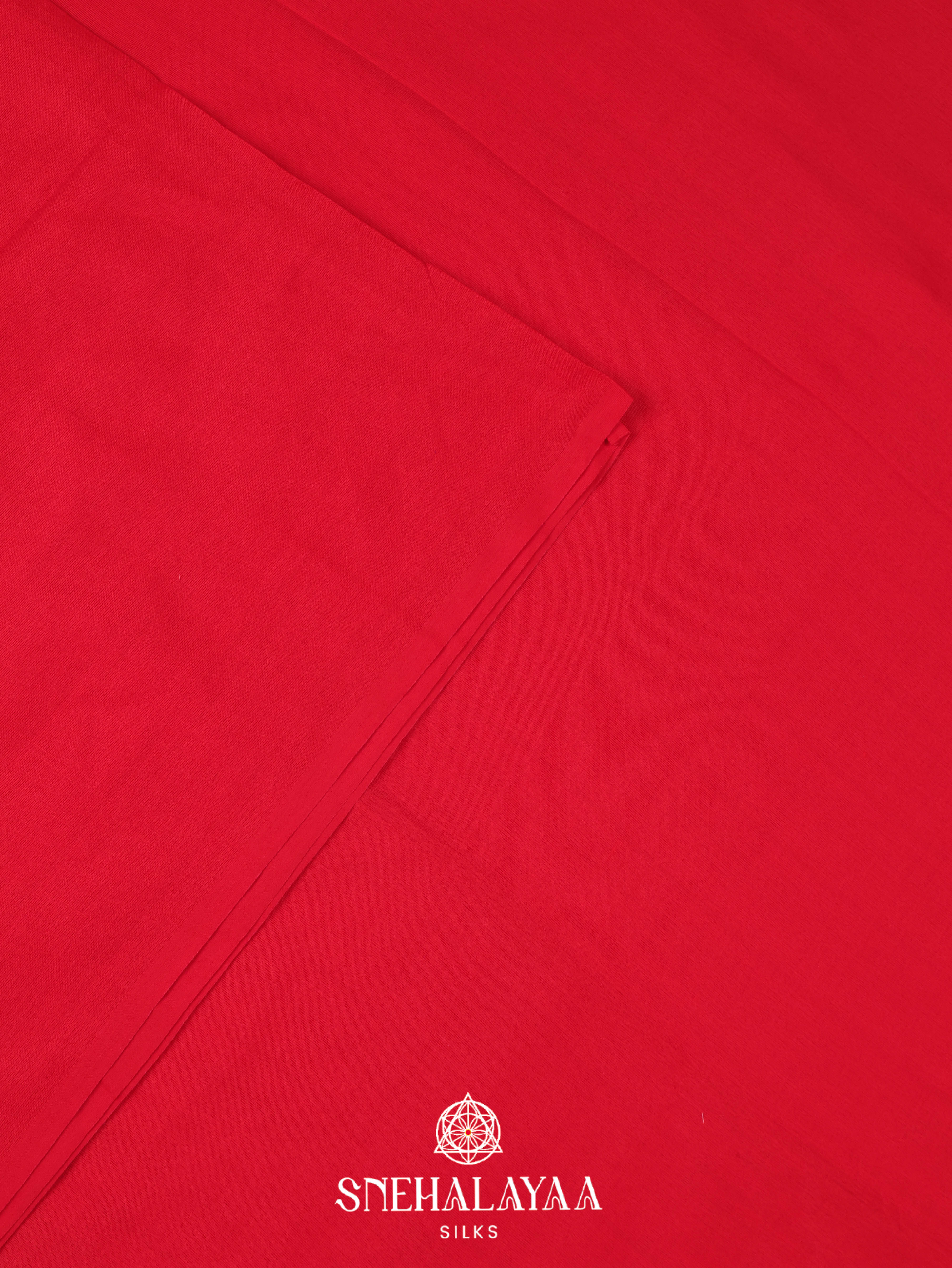 Red Khadi Cotton Saree